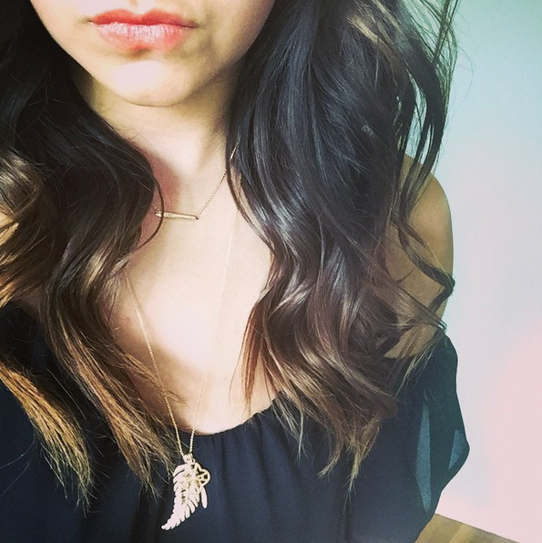 Pair a short delicate necklace with your own charms on a longer necklace to achieve this dramatic effect.