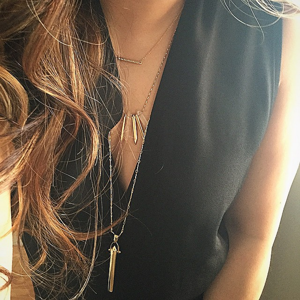 Delicate meets edgy with this smashing combo.