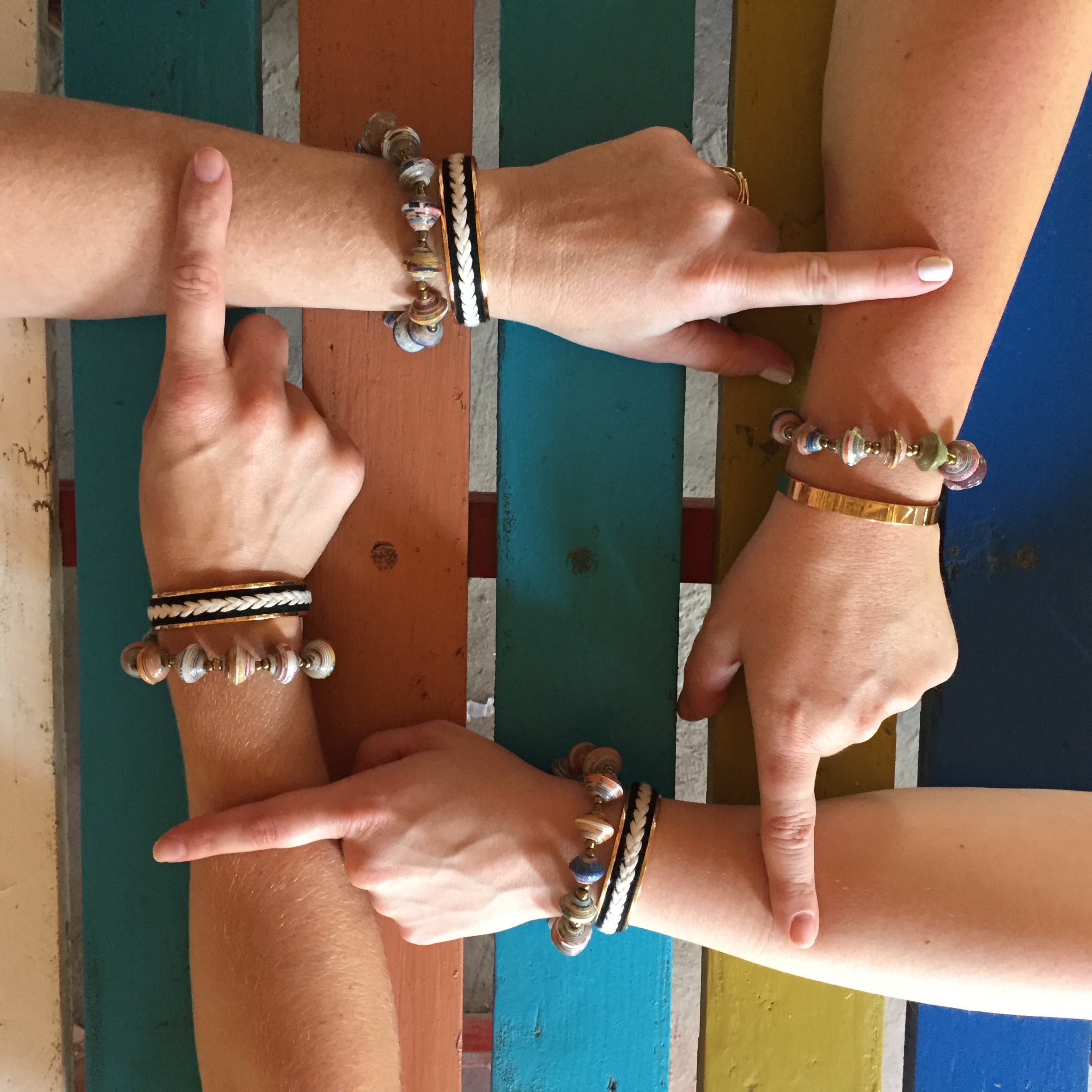  Illuminate Cuff + Enlighten Bracelet with Haitian artisan bracelets