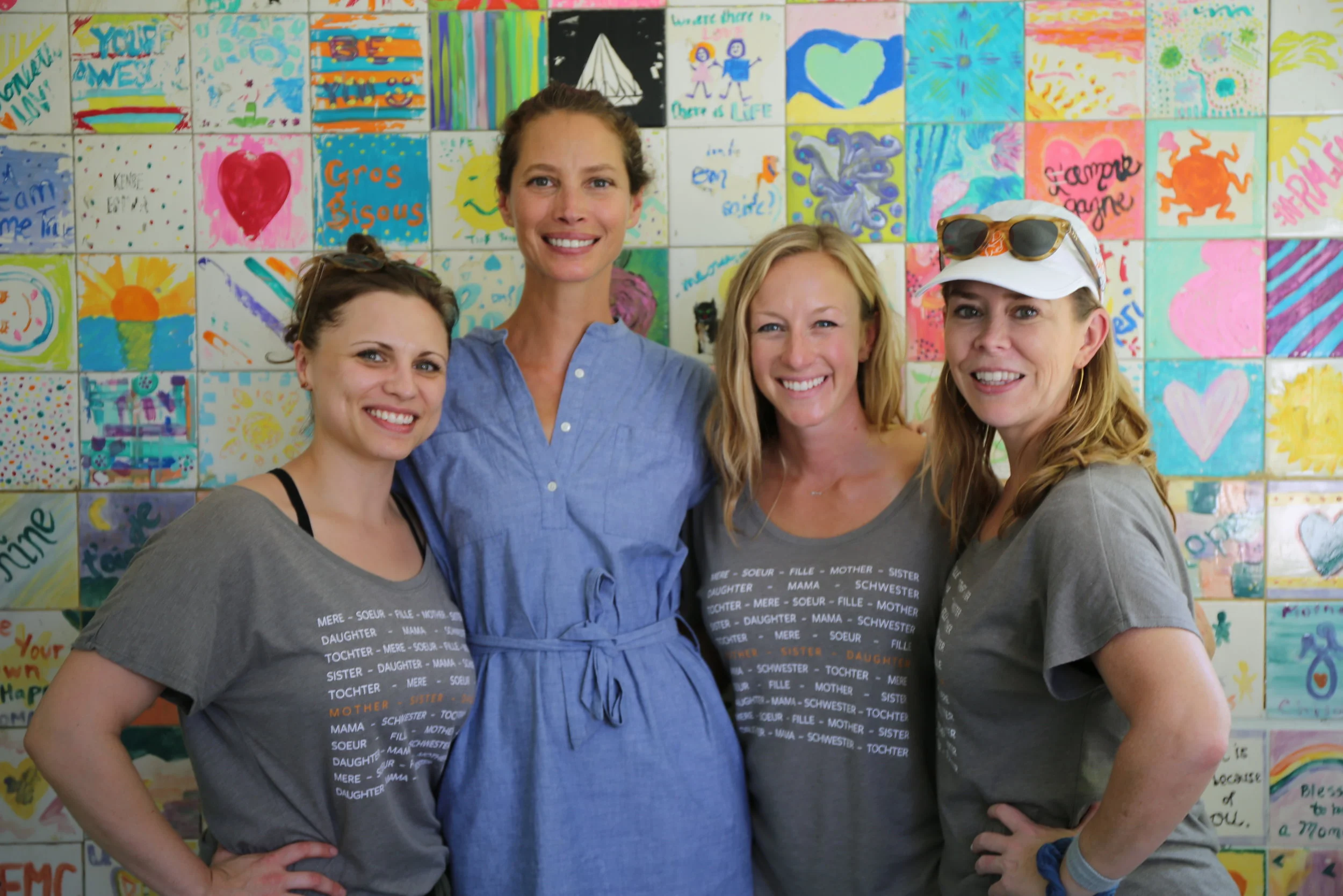 Every Mother Counts Founder Christy Turlington Burns with Emily Rini, Staci Klugh, and April Lopez