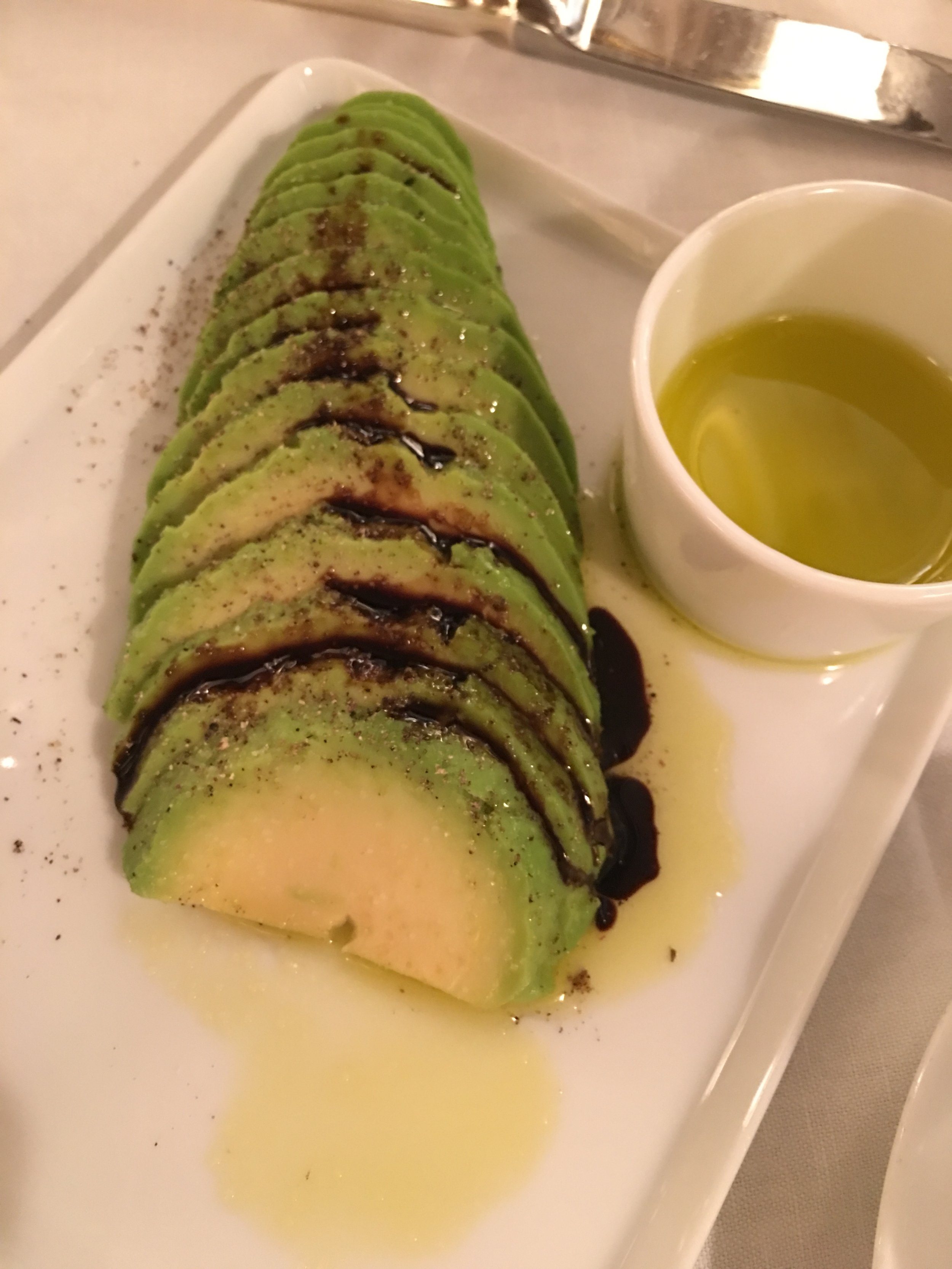 Hotel Costes side of avo with balsamic - heaven!