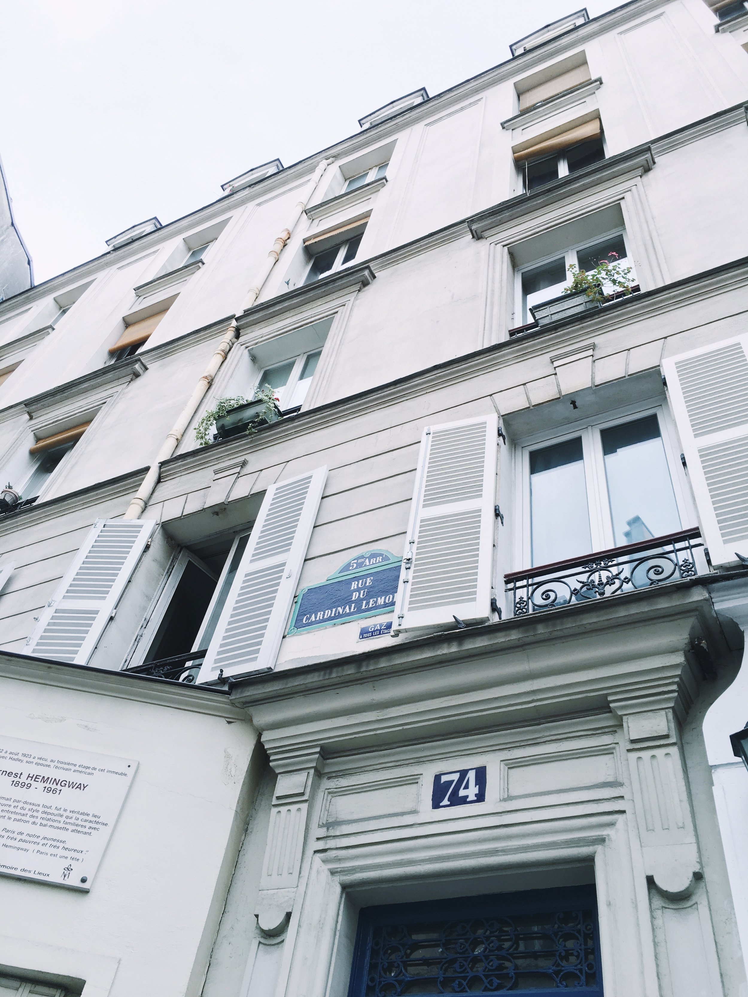 Ernest & Hadley's first Paris Apartment. OMG.