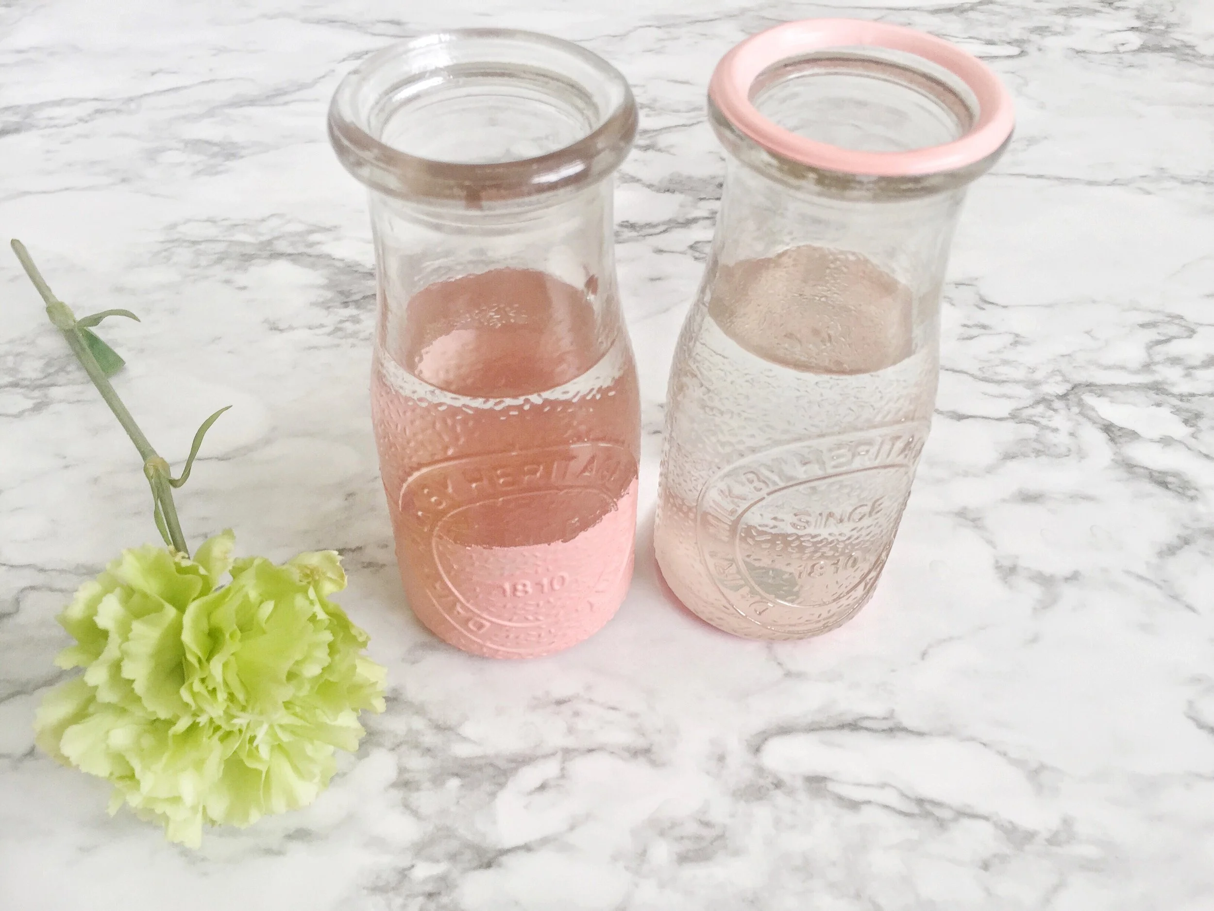 Dipped Milk Bottle Vases | DIY