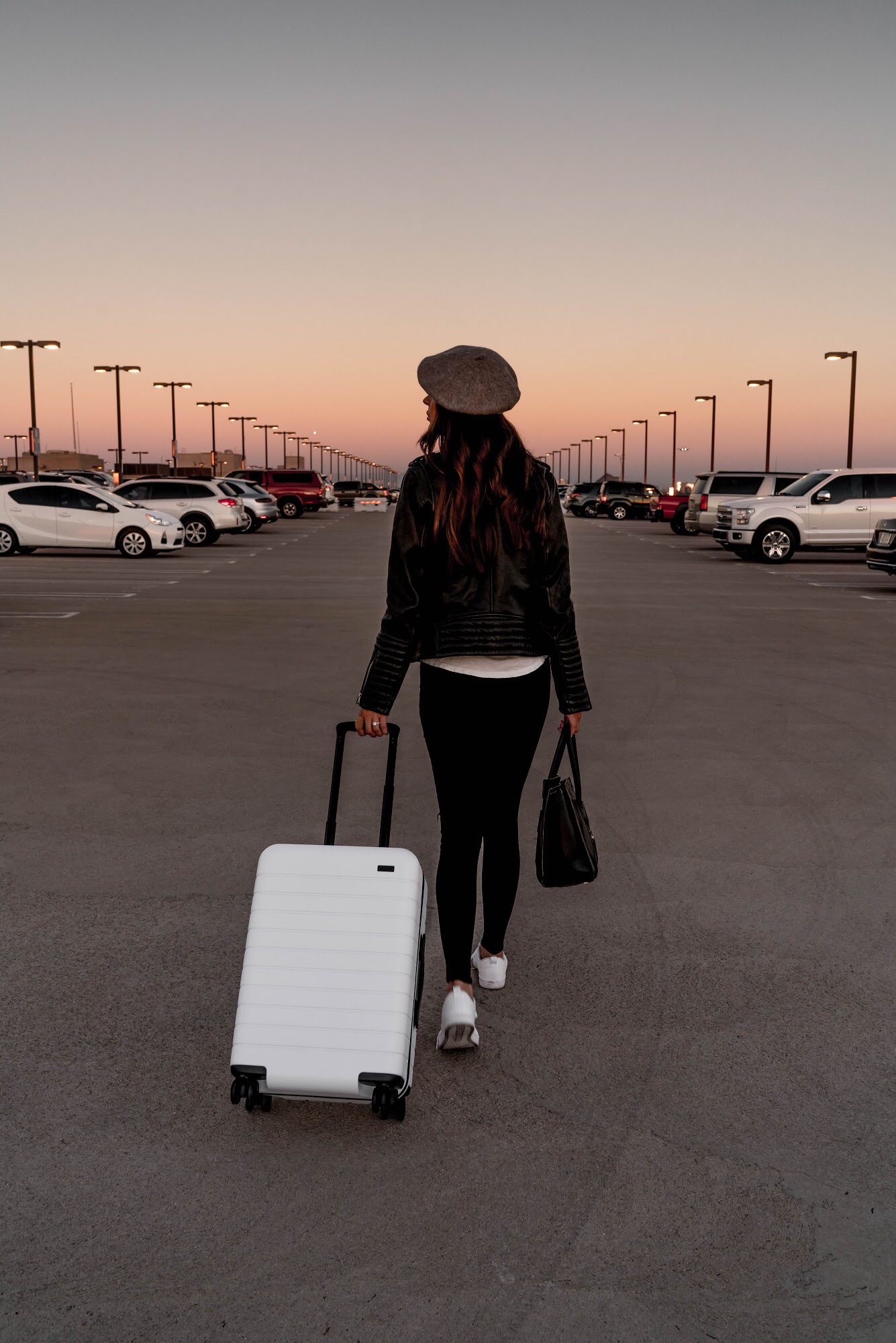 away white suitcase