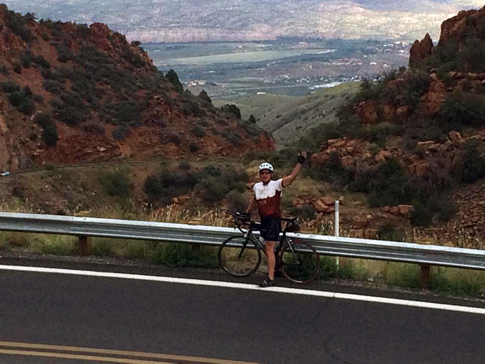 Rick, somewhere West of the Pecos, raising money for kids in Africa.