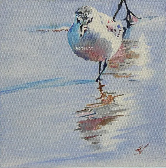 Reflections in the Wash Encore - 8 x 8 - Original Acrylic on Canvas and Cradled Board - For Sale - donna.h.asquith@gmail.com