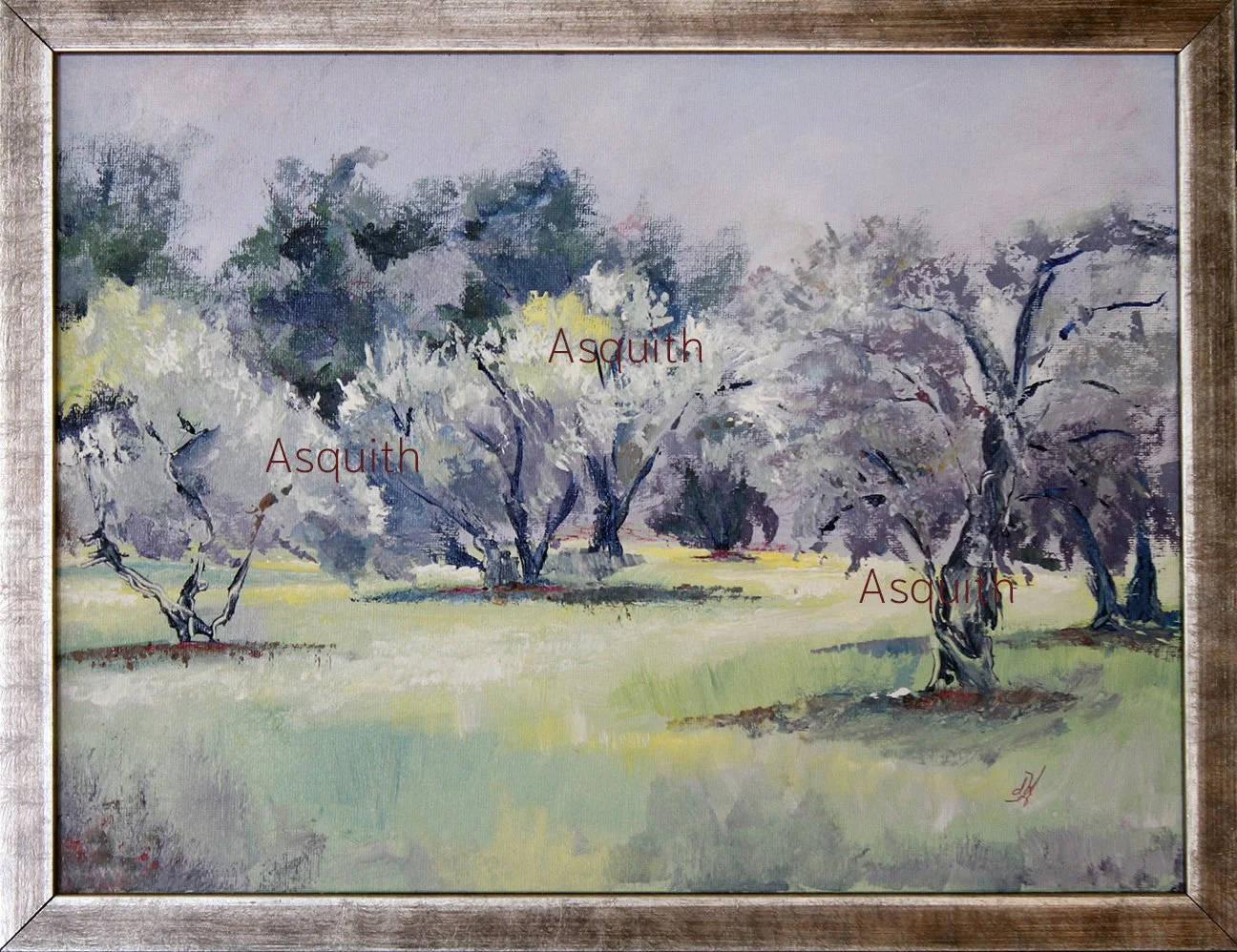 THE ORCHARD - 12 x 16 Original Acrylic on Canvas Board - Framed and For Sale - donna.h.asquith@gmail.com