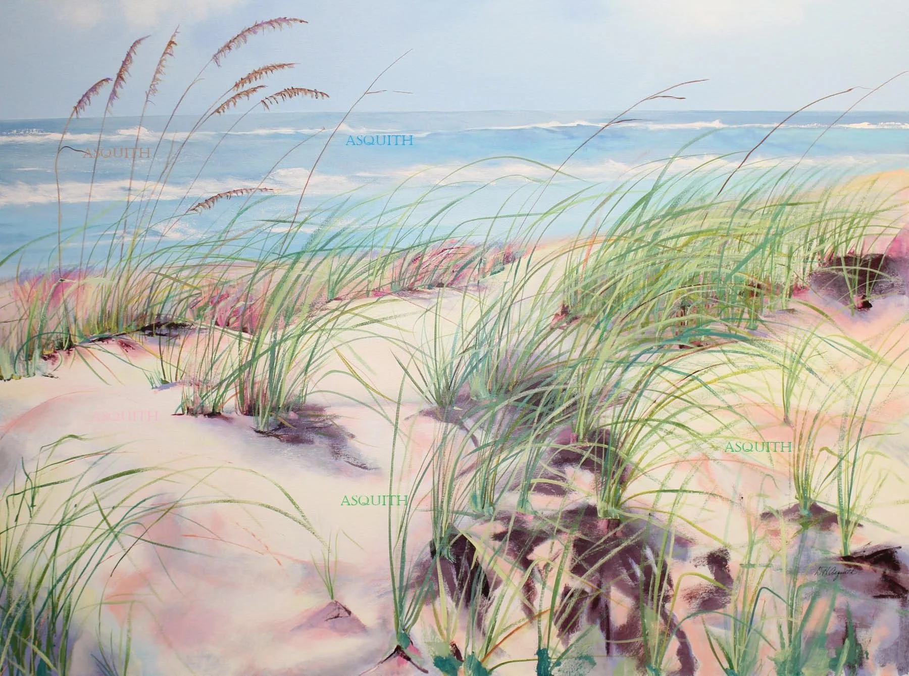 SOLD - SEA OATS - Original Acrylic on /canvas 36 x 48" - Prints available on request