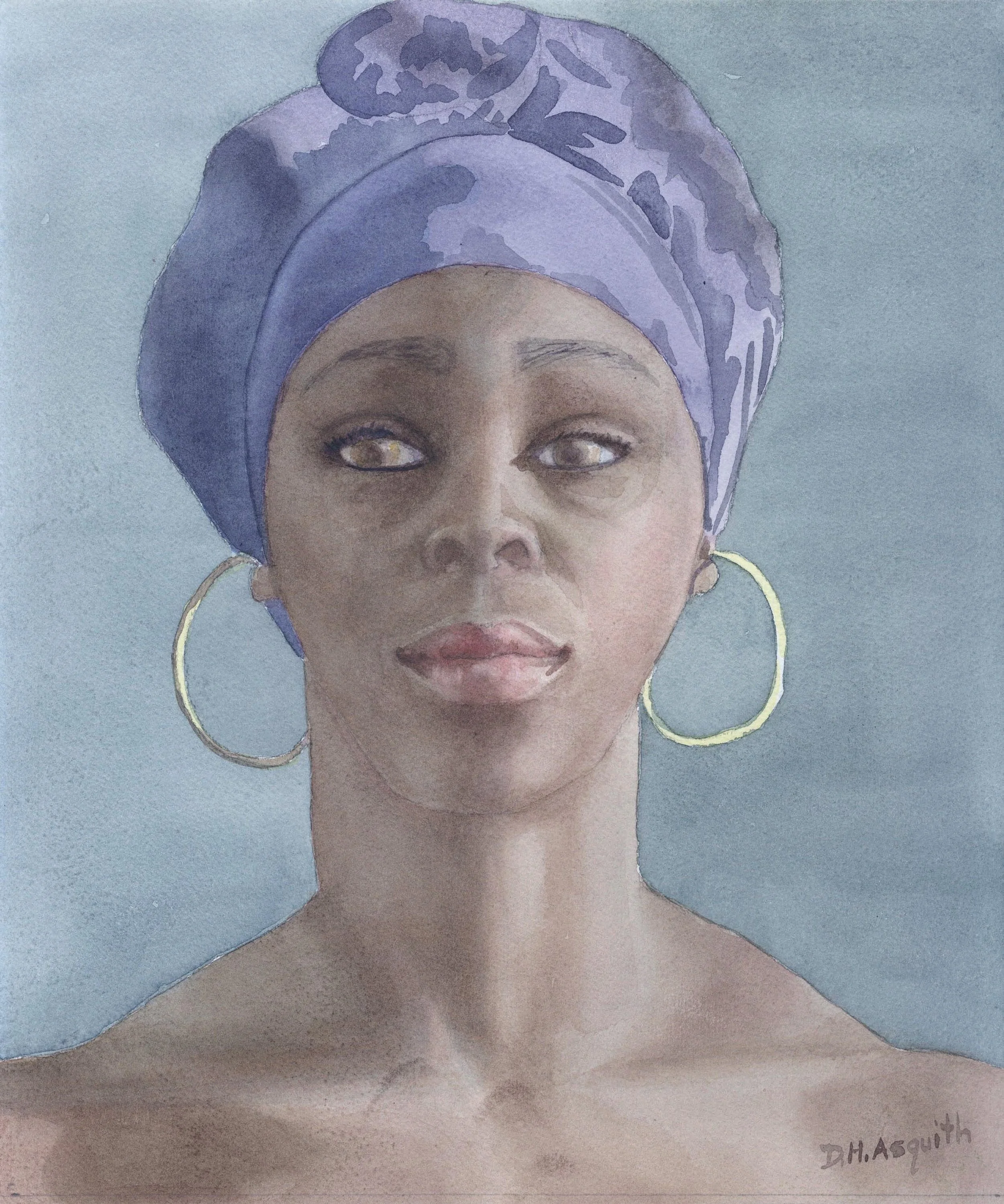 SOLD - Renee from South Africa- Painted From Life - Original Watercolor on Paper 9 x 12" - Print Ready to Ship 