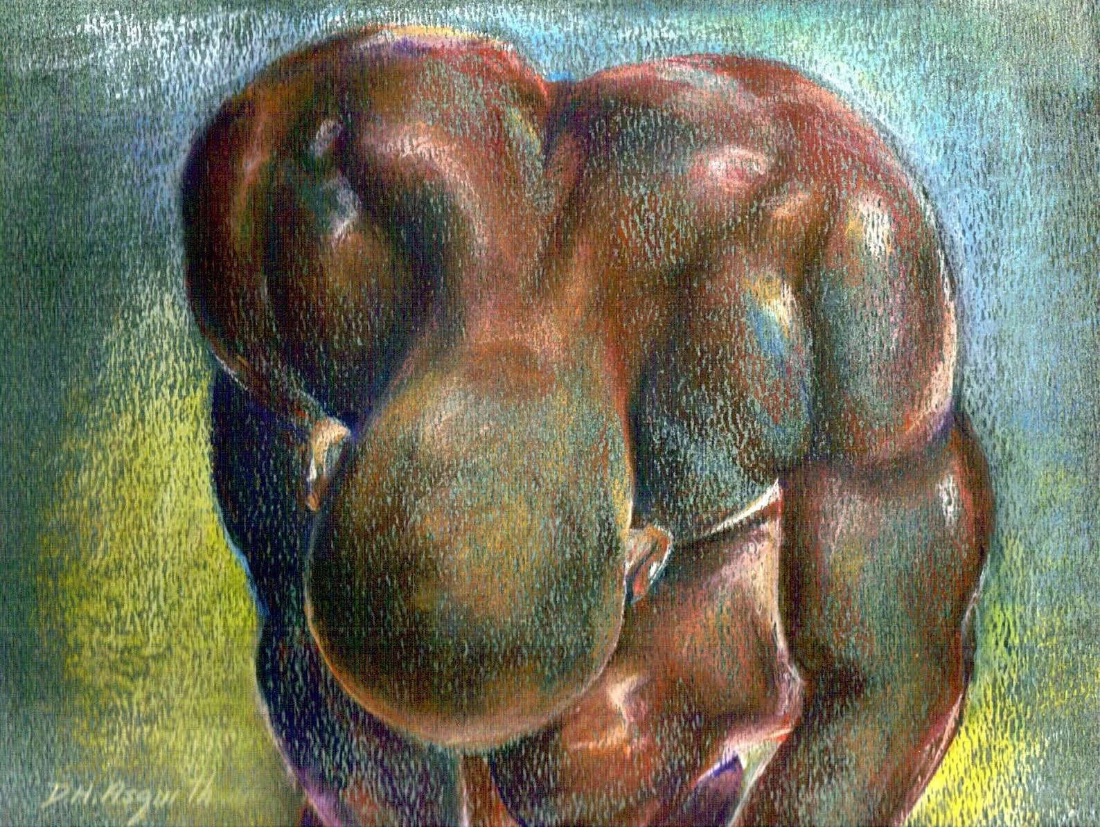 GET SET - Original Pastel Over Watercolor on Paper - Framed and For Sale by Artist - donna.h.asquith@gmail.com