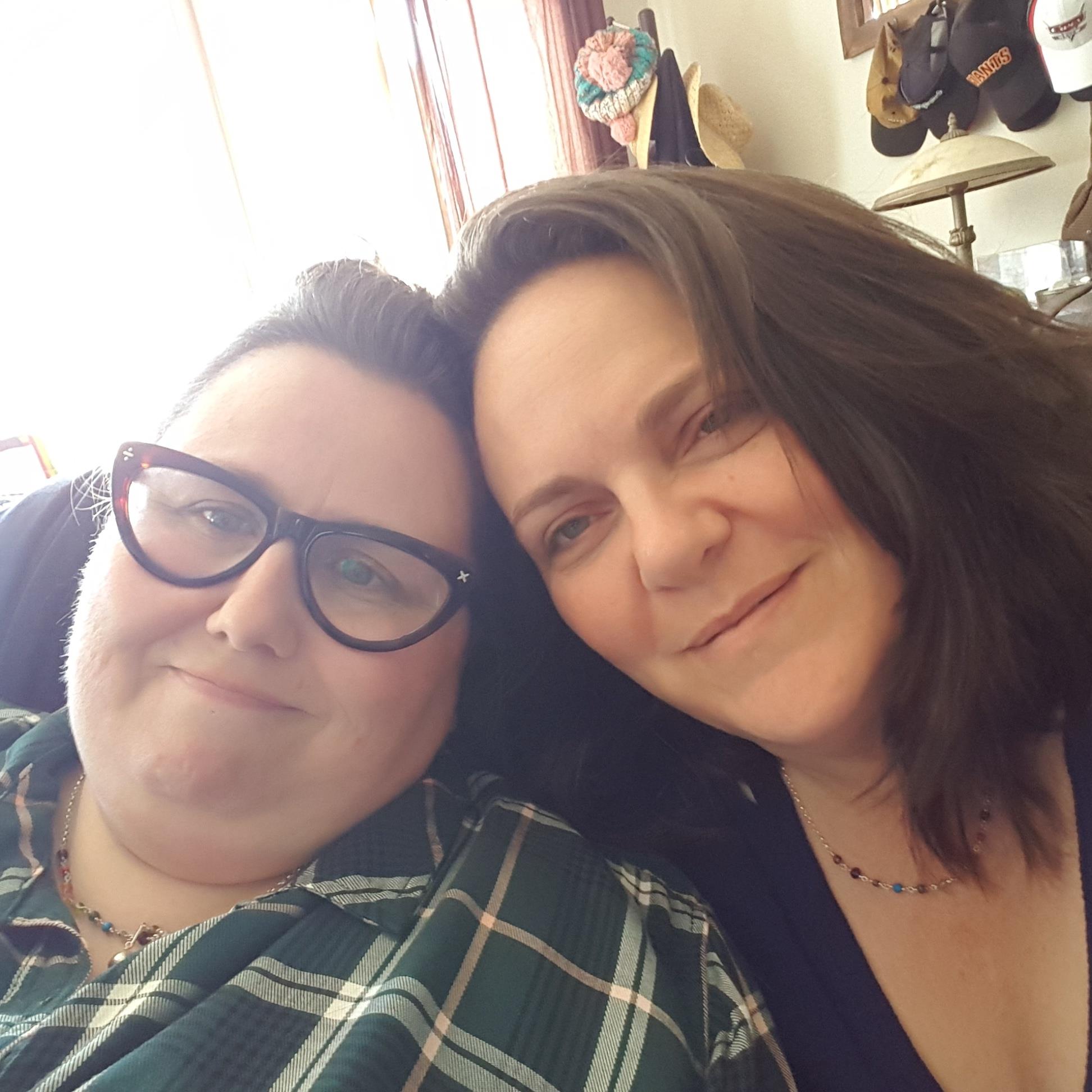 Julie of DCS Glasgow and Jane of DCS San Francisco go in for a cuddle.