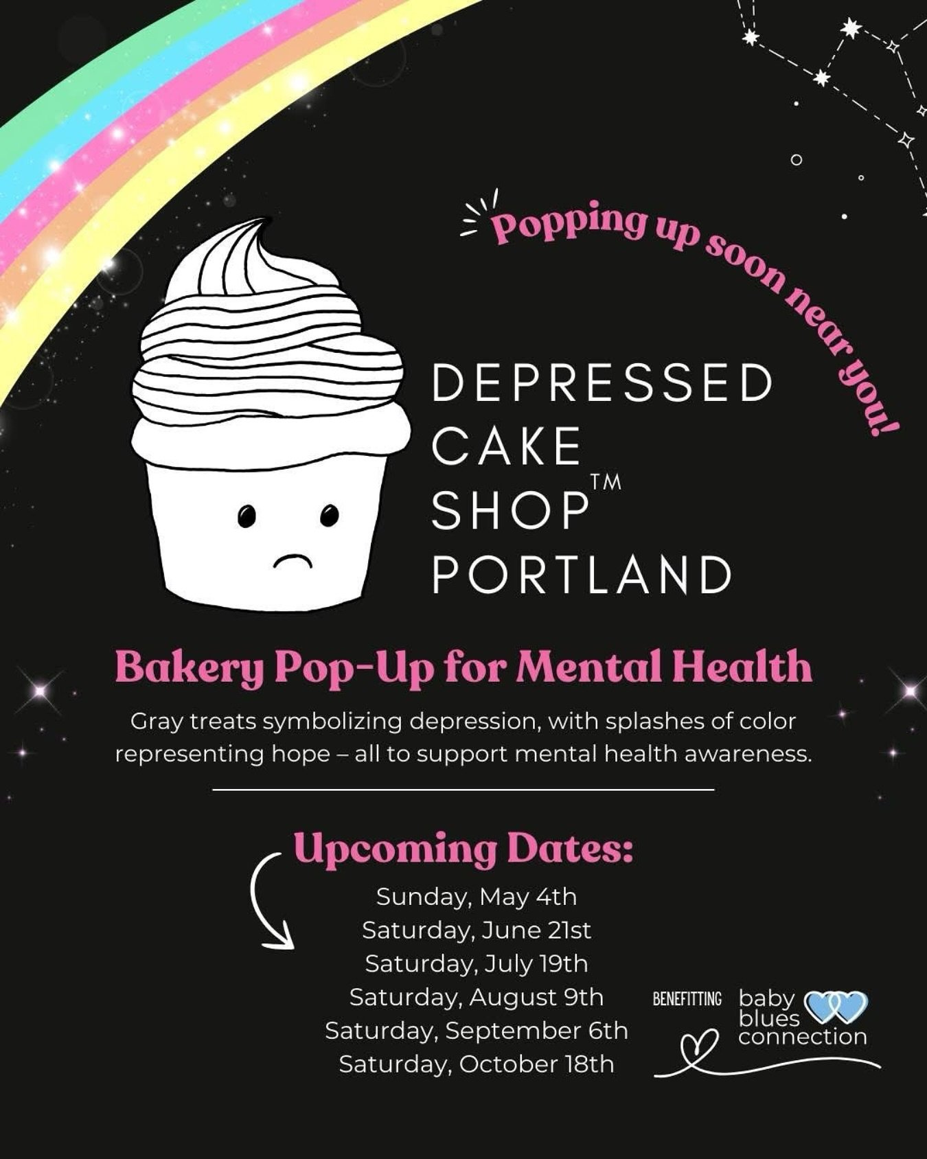 News!!!!
#portland
#depressedcakeshopportland 
#babybluesconnection