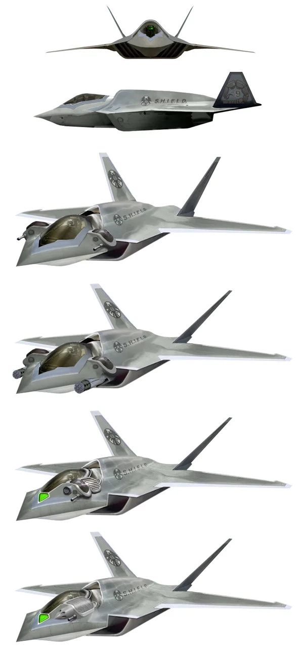 Concept Painting - S.H.I.E.L.D. fighter variants - Photoshop