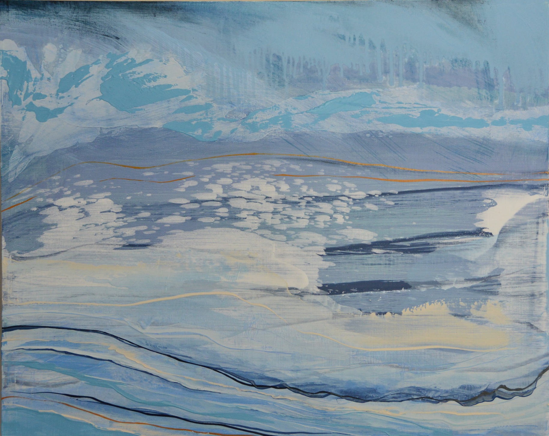   Ocean Surf II   20 x 16  Oil on Cradled Birch Panel 