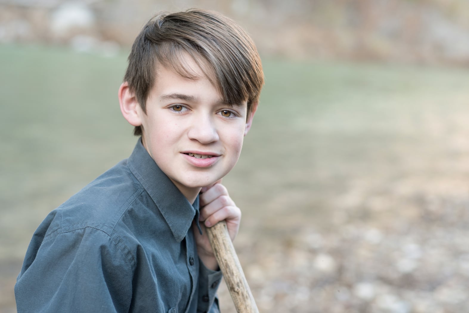 Boy beside Buffalo River