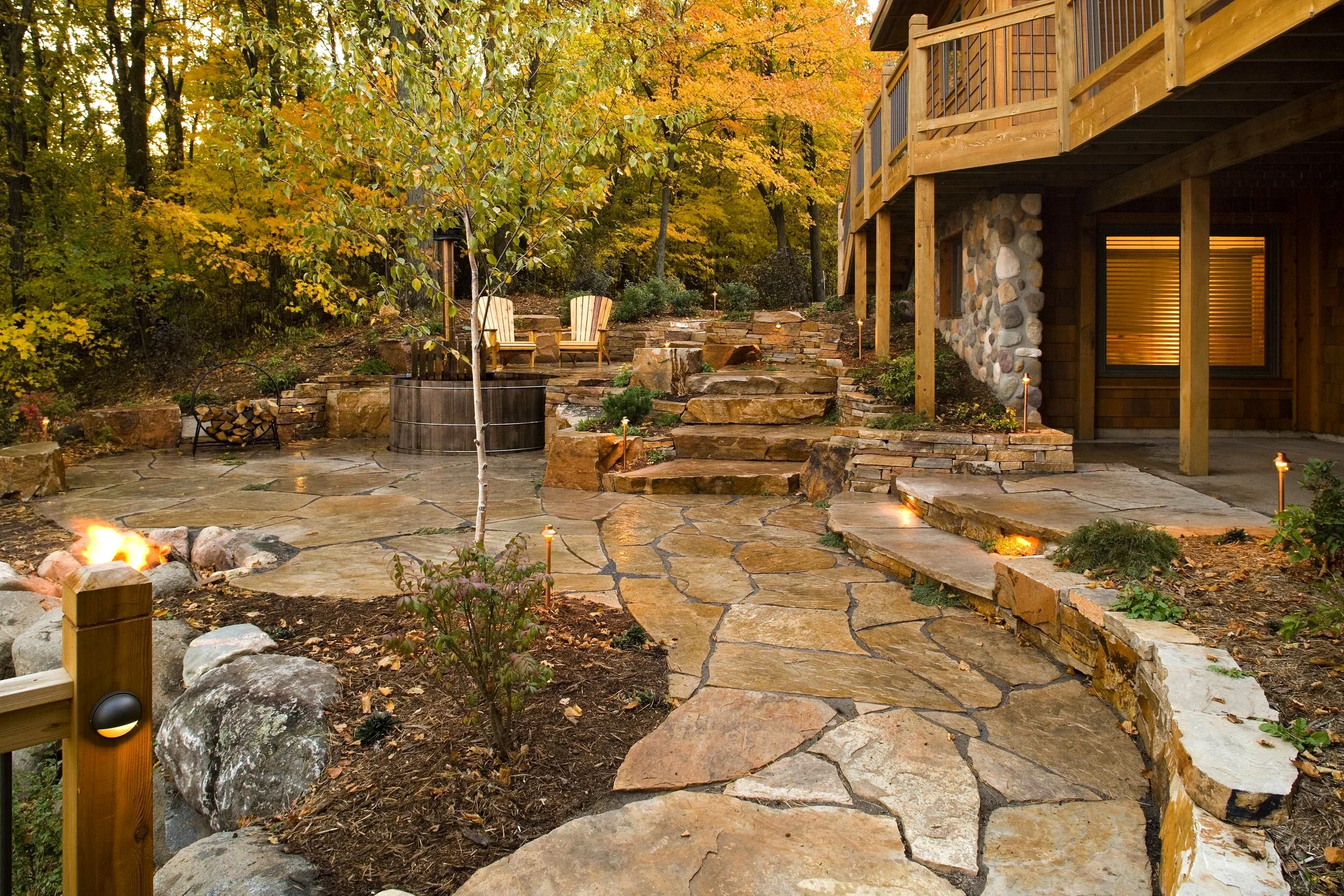 beautiful flagstone patio
