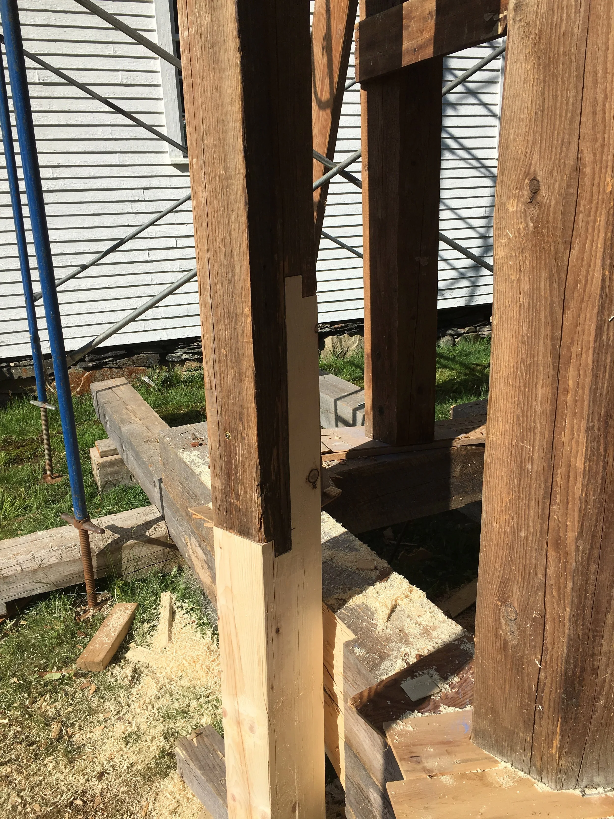 Repair to post bottom