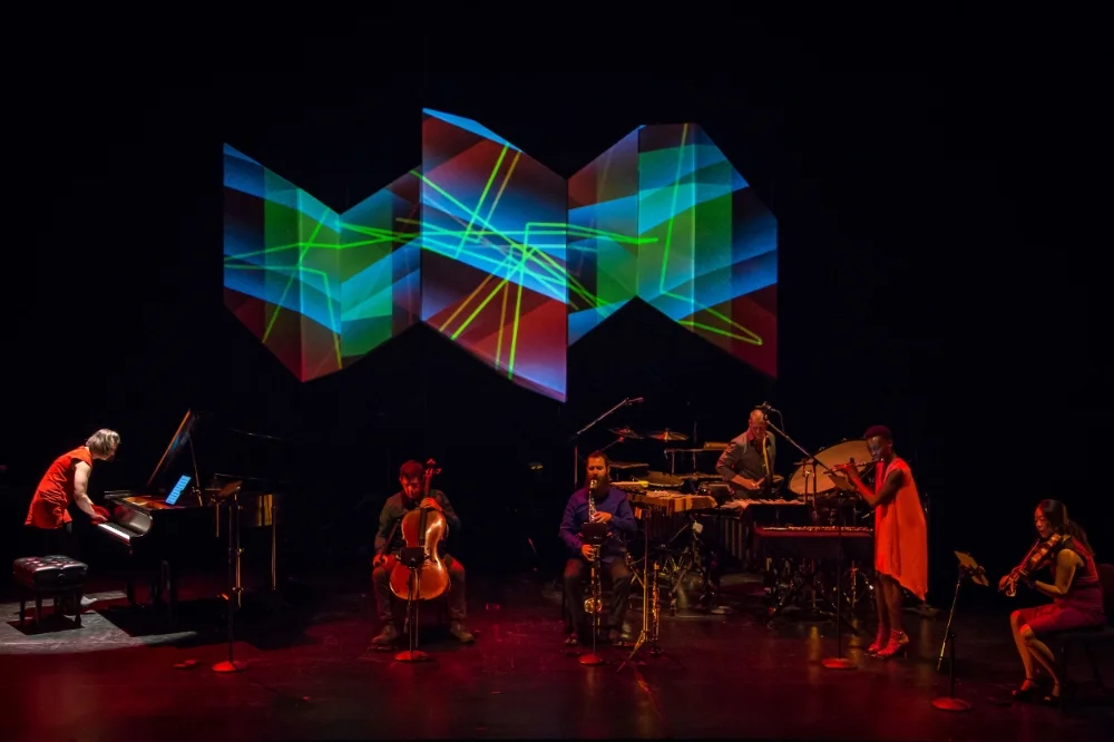 Eighth Blackbird performs Hand Eye. (photo courtesy Matthew Ozawa)