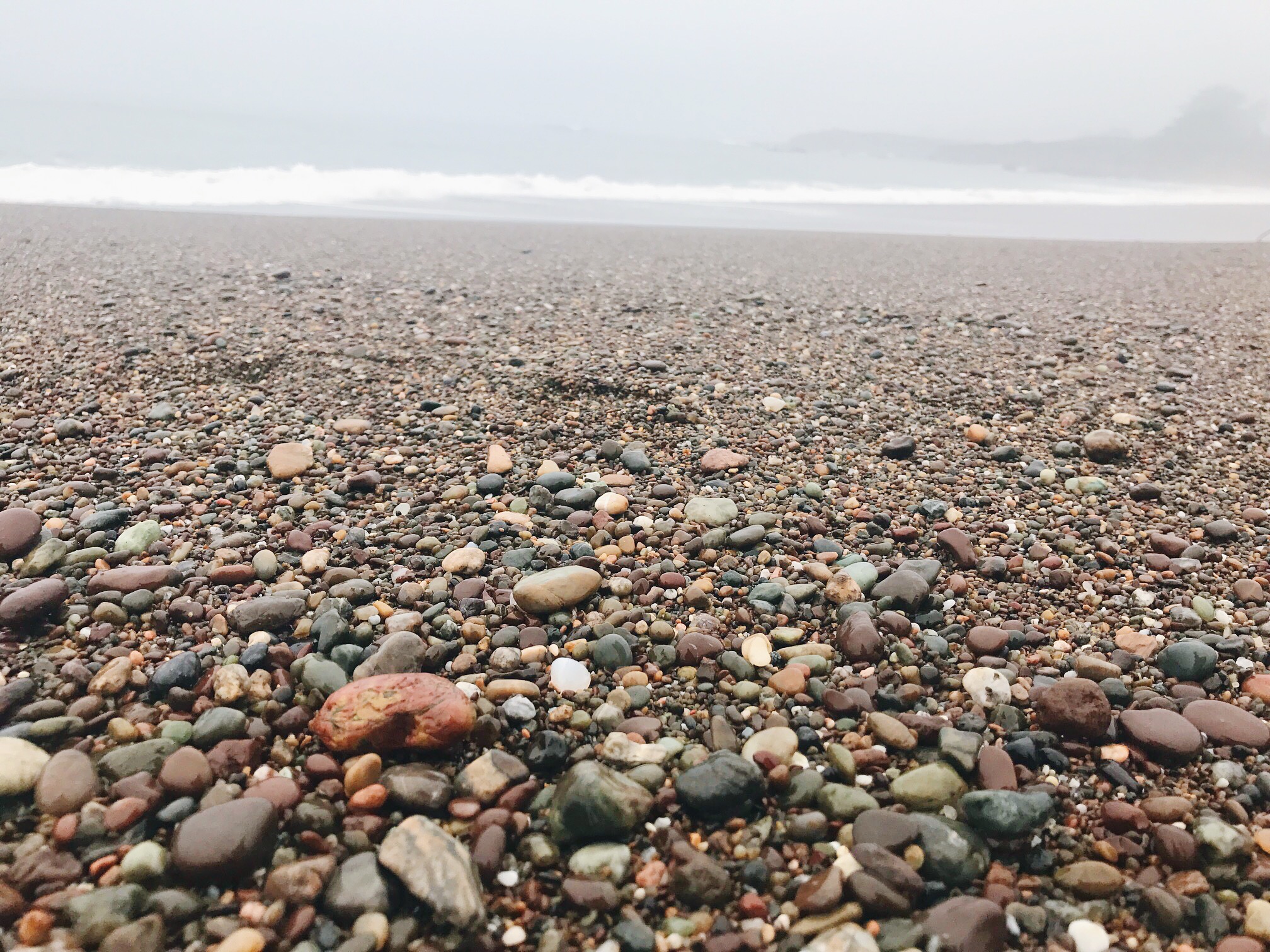 Pebbles on moonstone beach