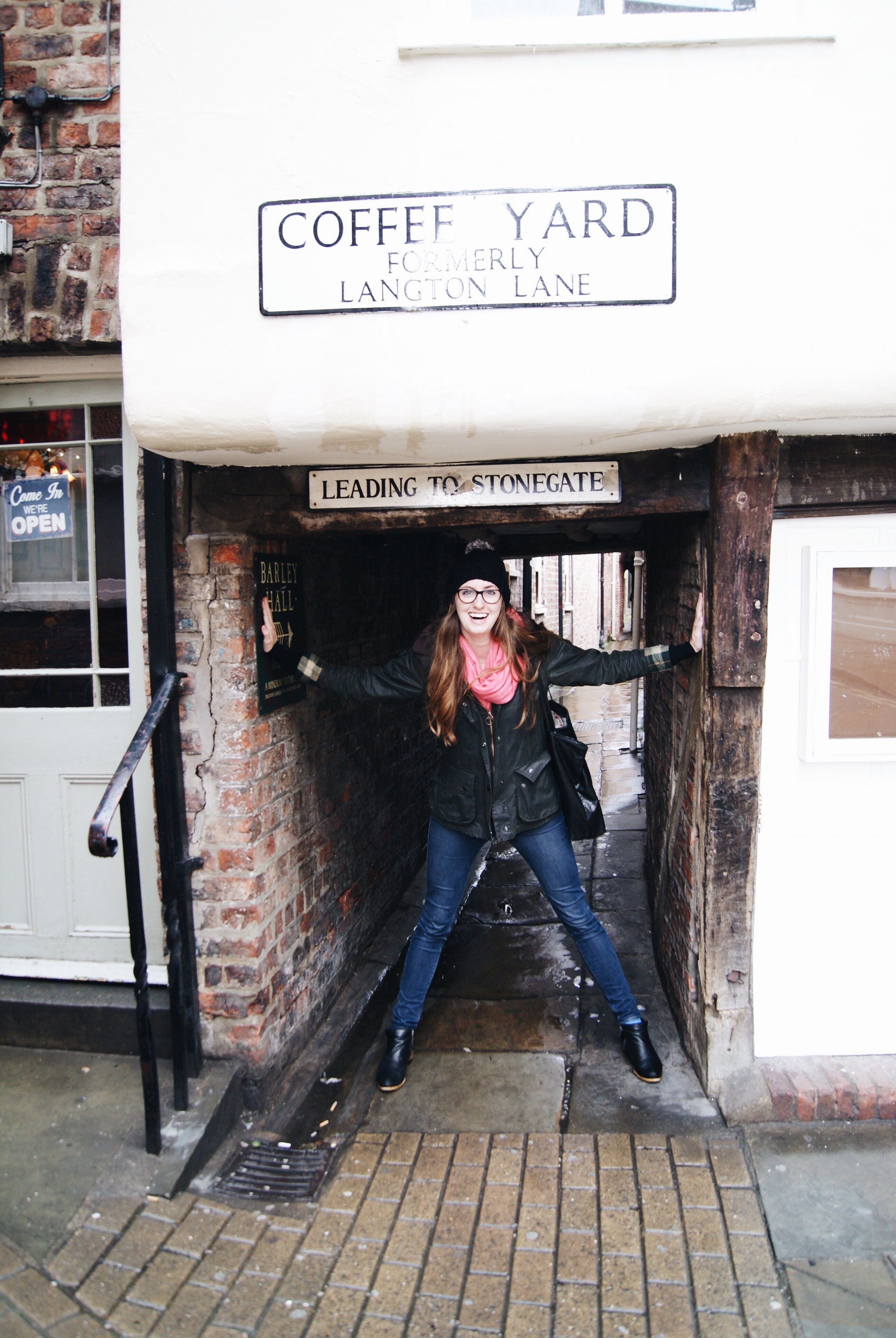 Exploring one of the many tiny passages