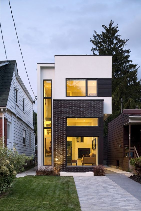 Narrow, small lot design by GREEN DOT ARCHITECTS 