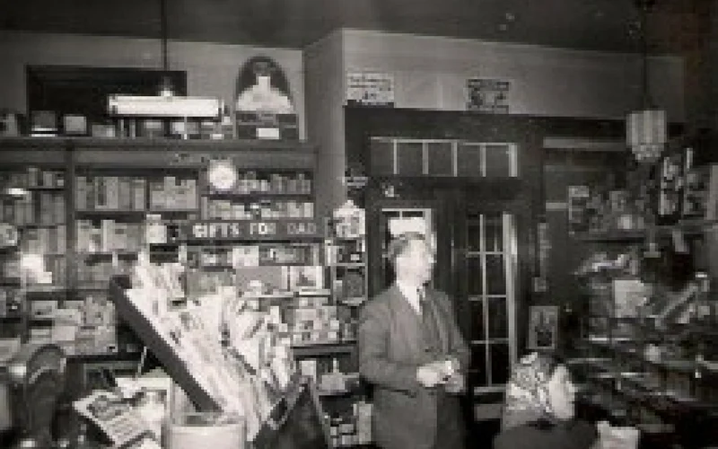 Aaron Newhard, in the pharmacy; Photo Source