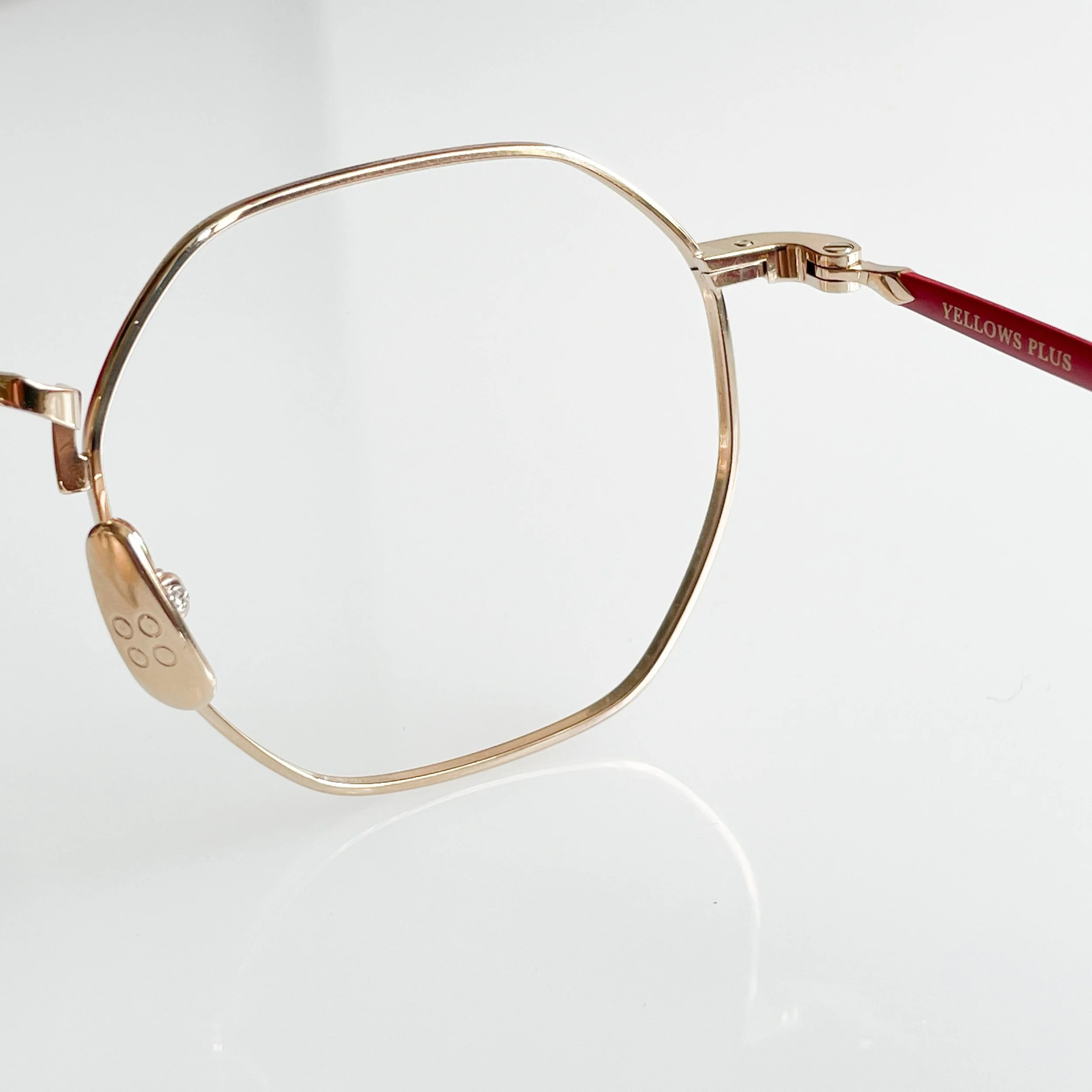 Yellows Plus "Byron" Gold / Dark Red — 👓 Lab Rabbit Optics