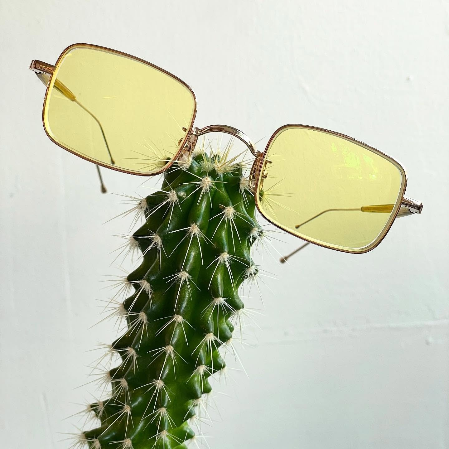 Lately I&rsquo;ve been creating a lot of lenses with medium or lighter tint for indoor/outdoor use. This is an especially cool example, frame by @tetsuya_globespecs 

#tintedlenses #eyewearstyle #globespecs #coloredlenses #yellowlenses #japaneseeyewe