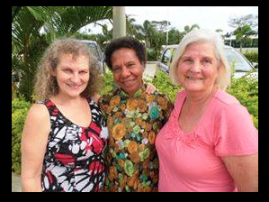 Katie Snyder (left), Pr. Dorolyn Laloyer (centre) and Shirley Coombs (right).
