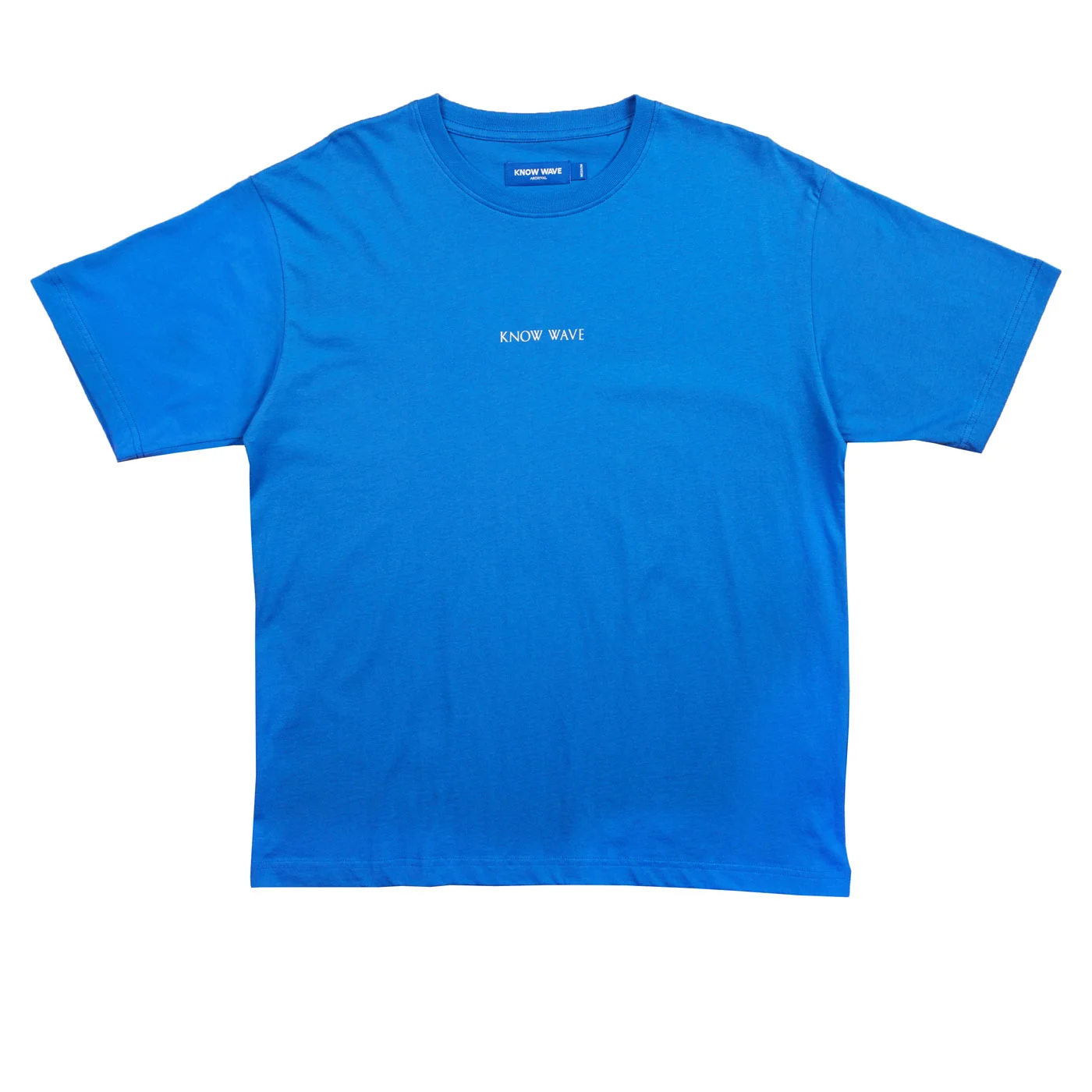 KnowwaveChestLogoTeeBLueFront.jpg