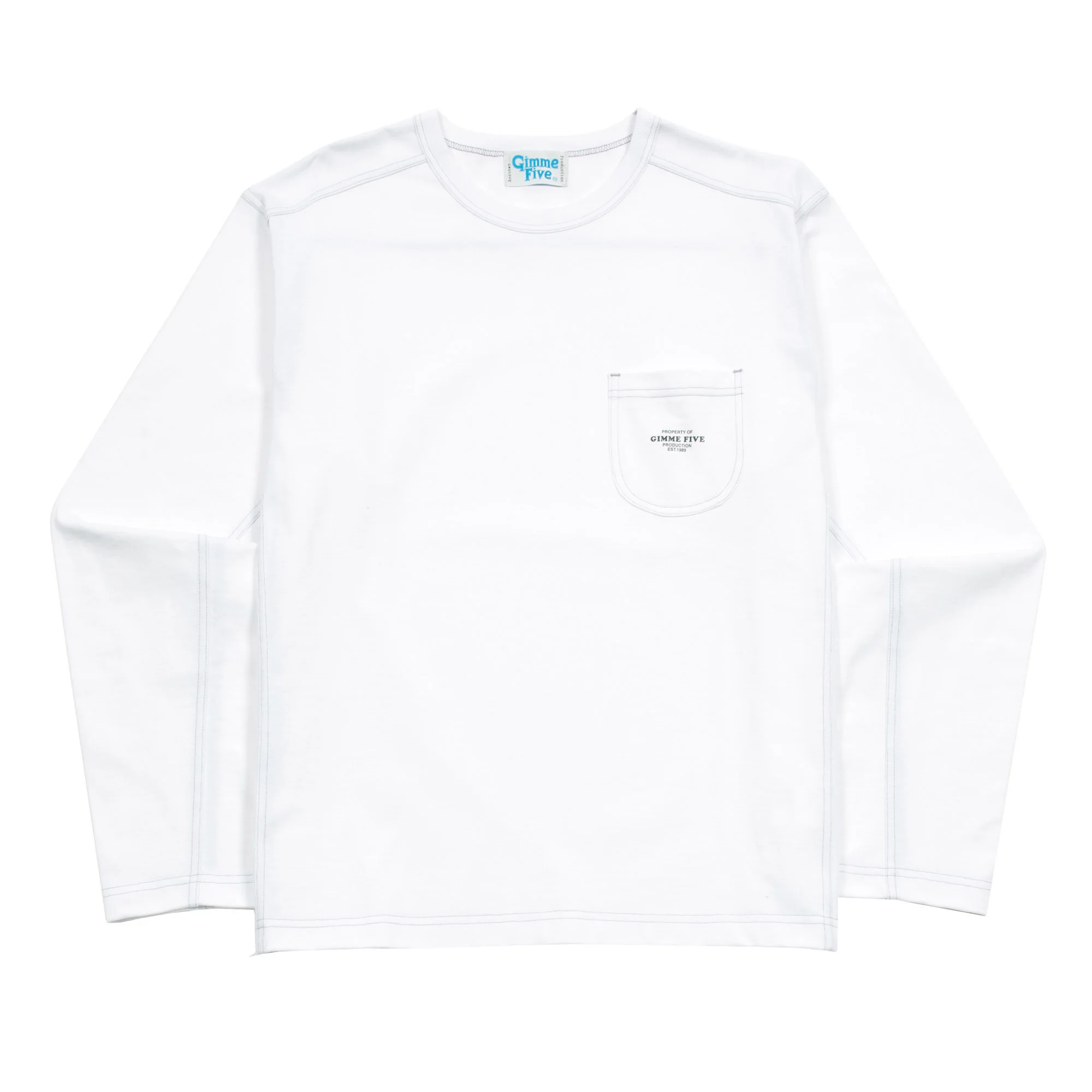 contrast stitch pocket tee