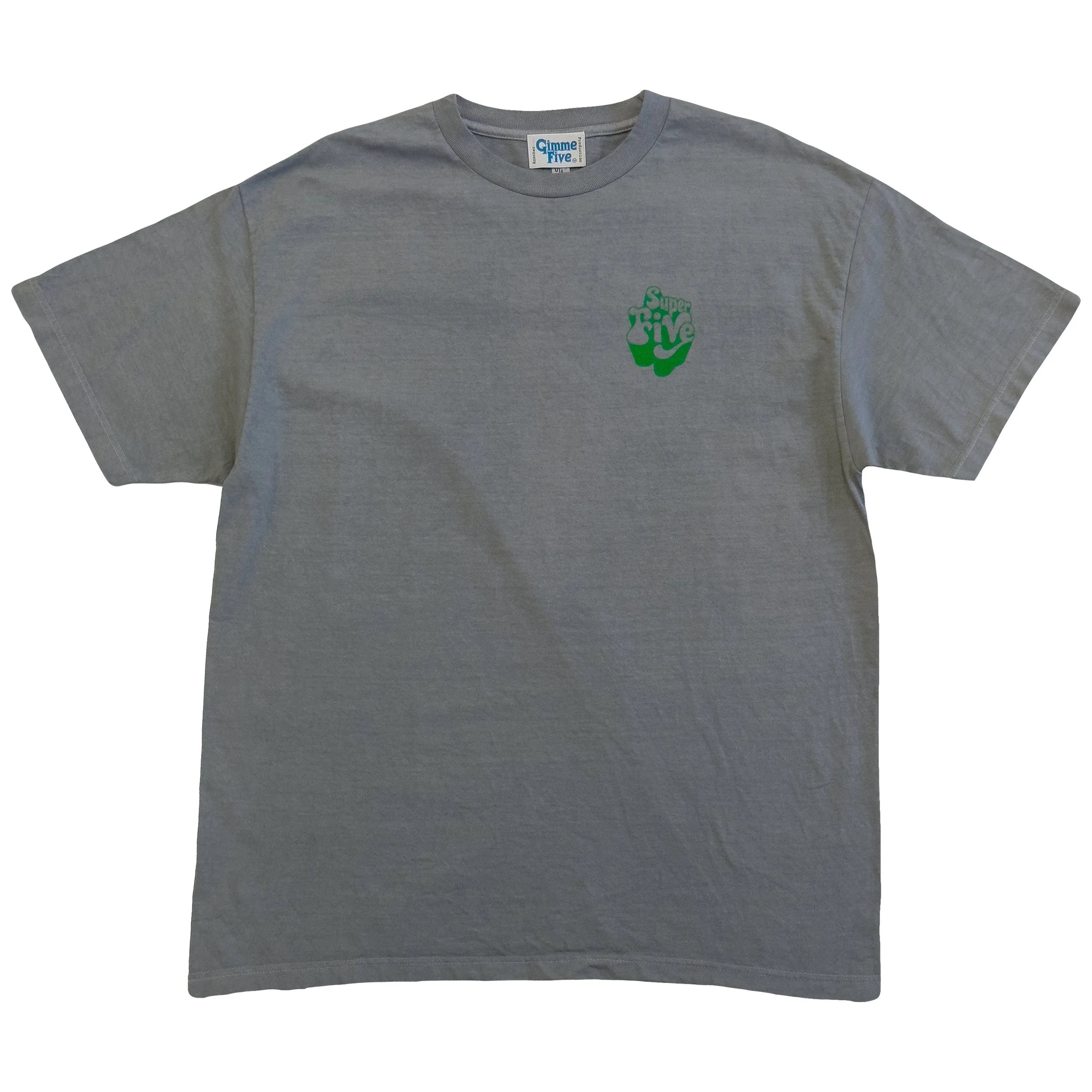 3A SUPER FIVE GREY TEE FRONT .JPG