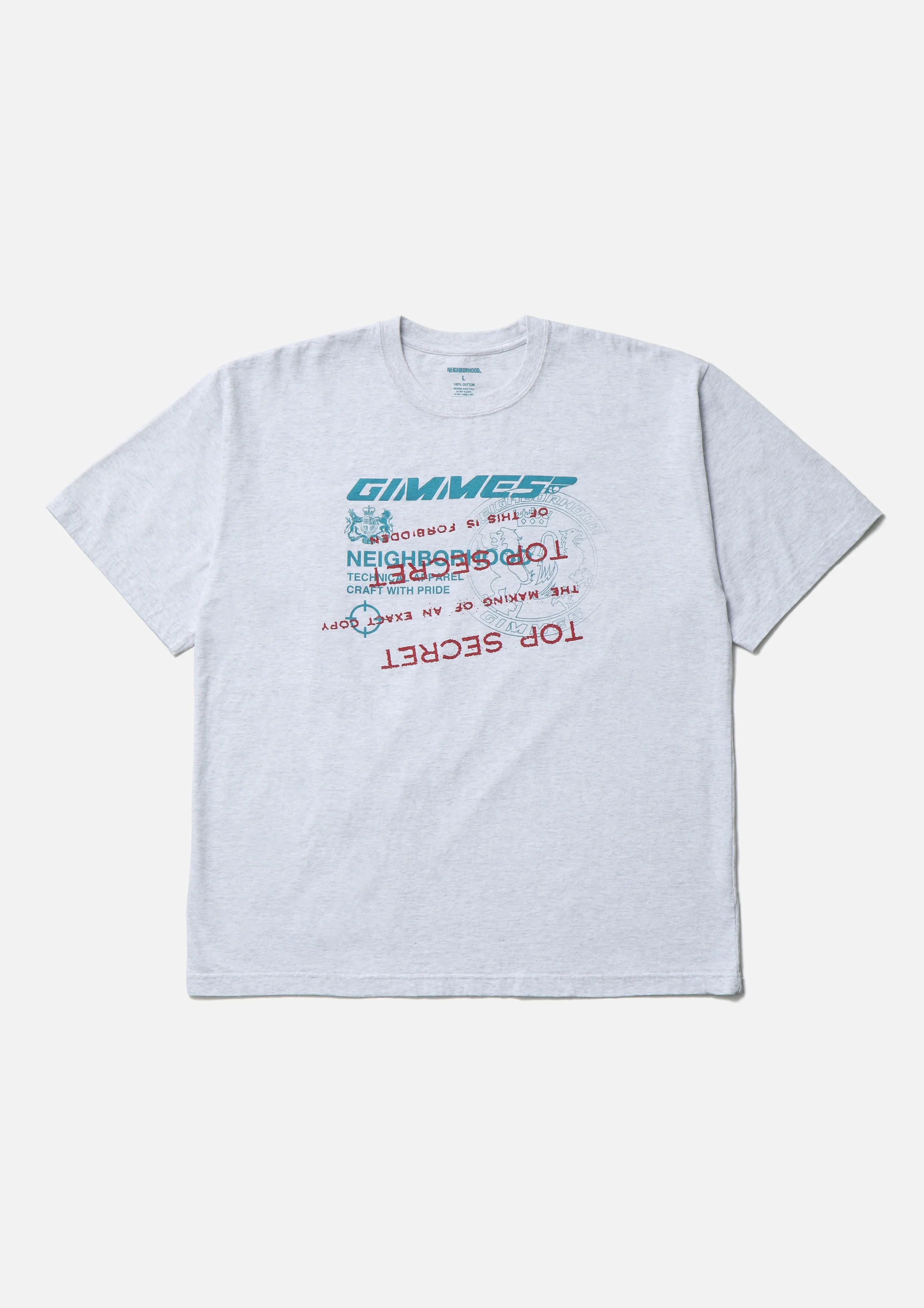 NEIGHBORHOOD X GIMME 5 'TEE SS-4' (GREY)
