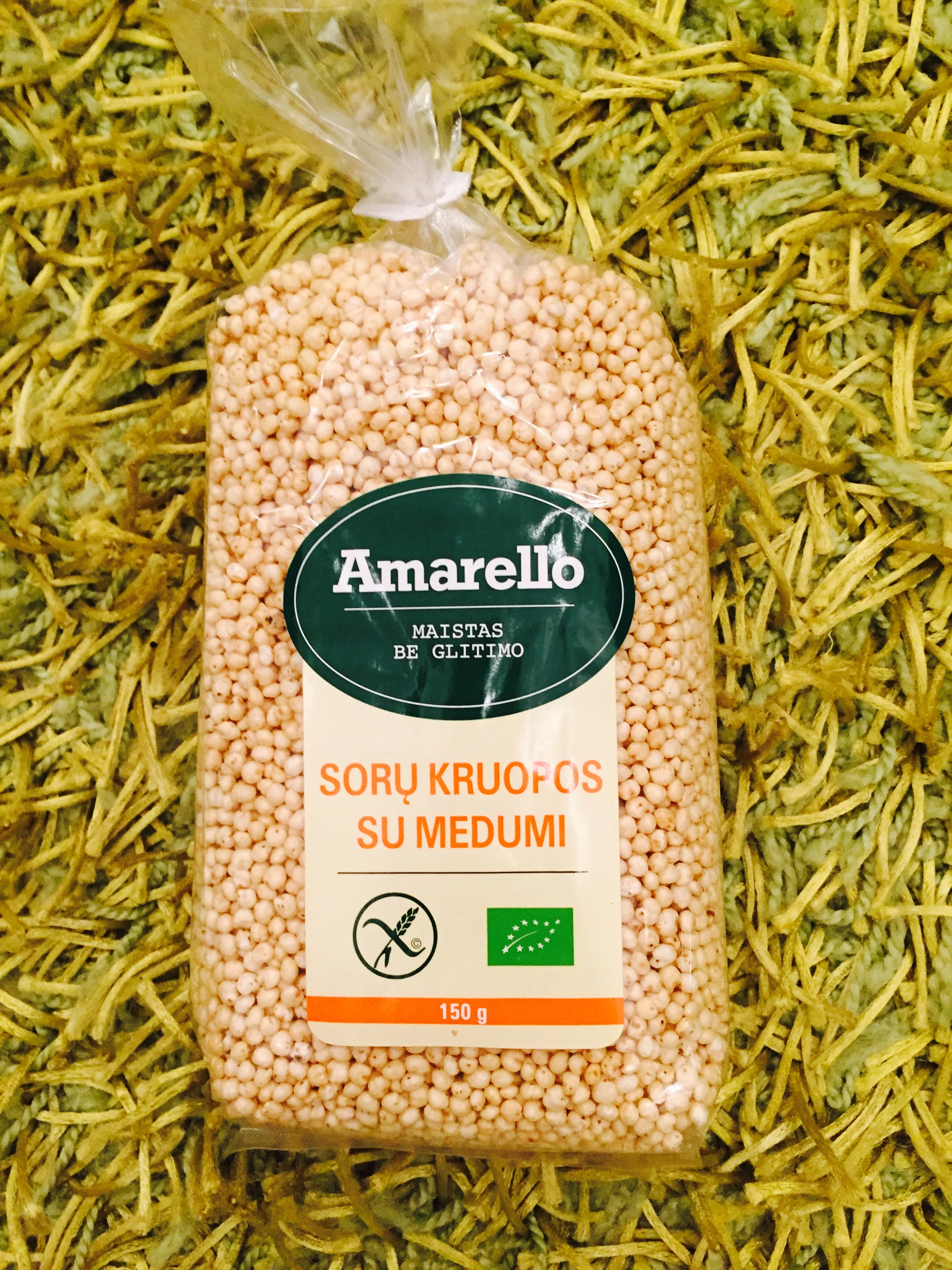 Sorų kruopos su medumi iš RIMI parduotuvės