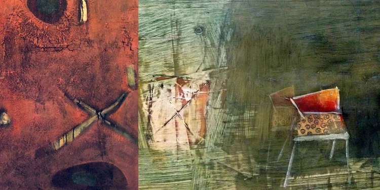 portal   tar, oil and beeswax on paper and panel 