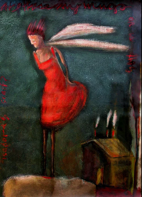 MY WINGS? or isadora's scarf?