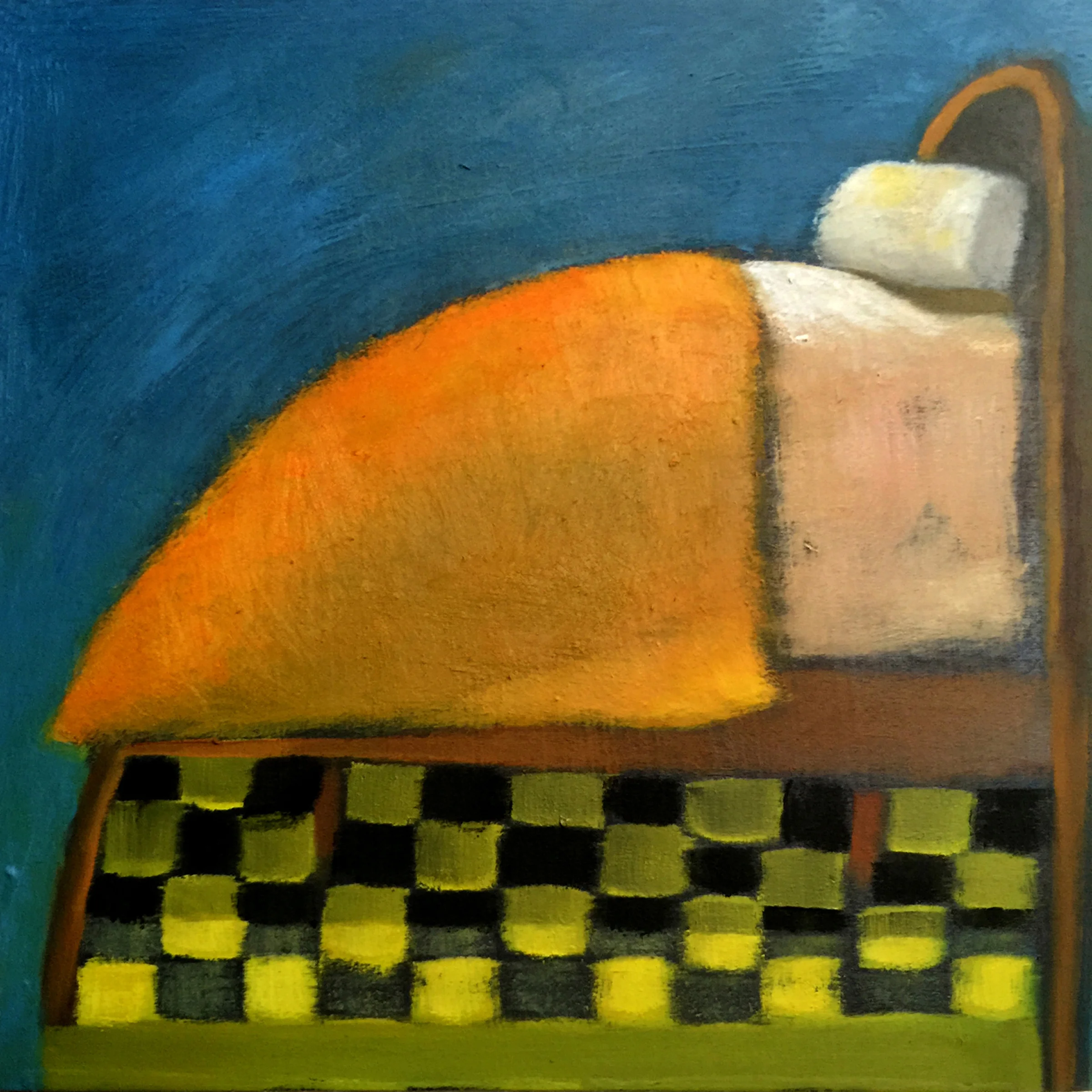 bed with a checkered past