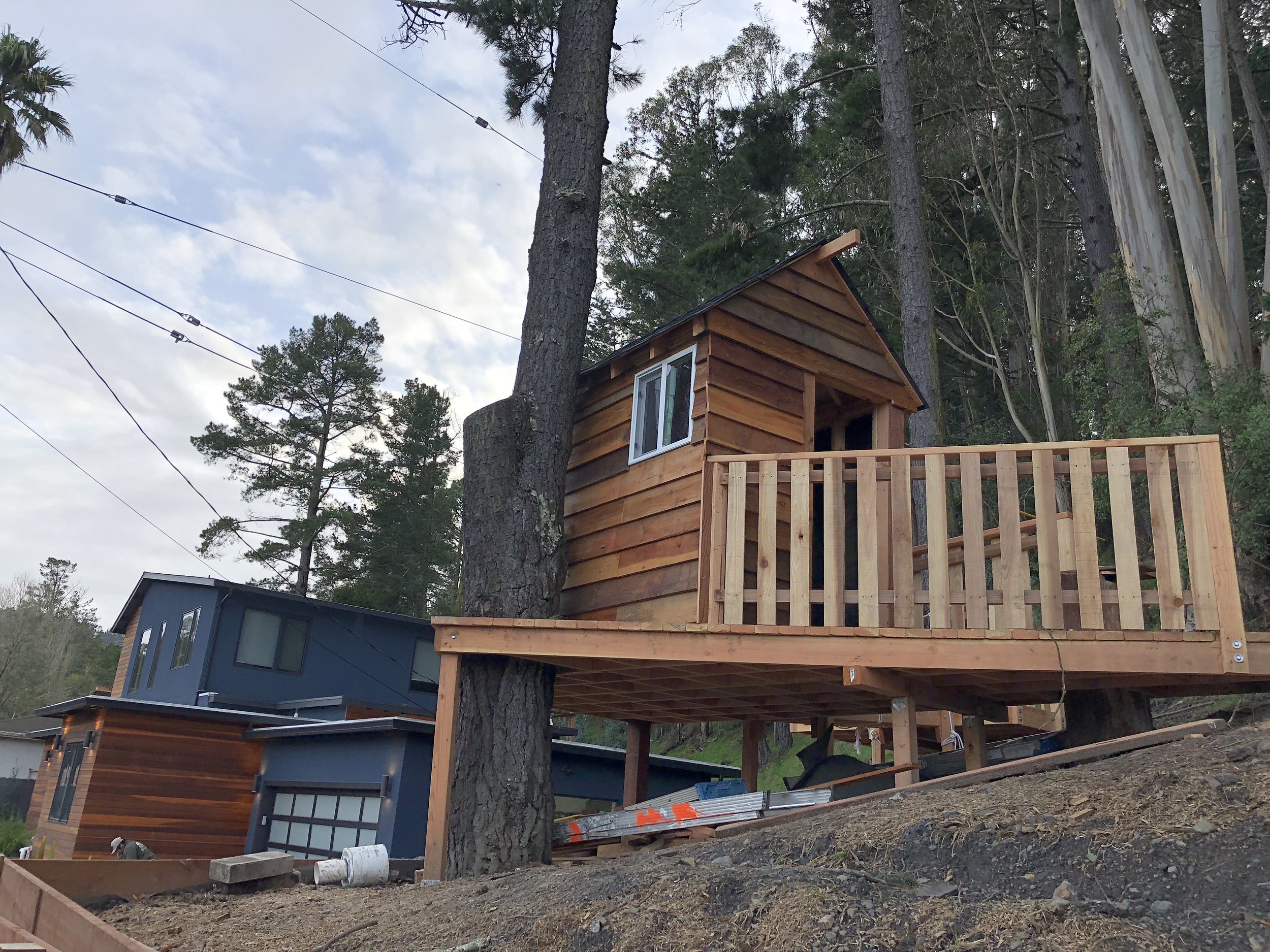 Treehouse in Marin, Mill Valley, Francisco's Gardening and Maintenance - 19 treehouse siding and window .jpeg