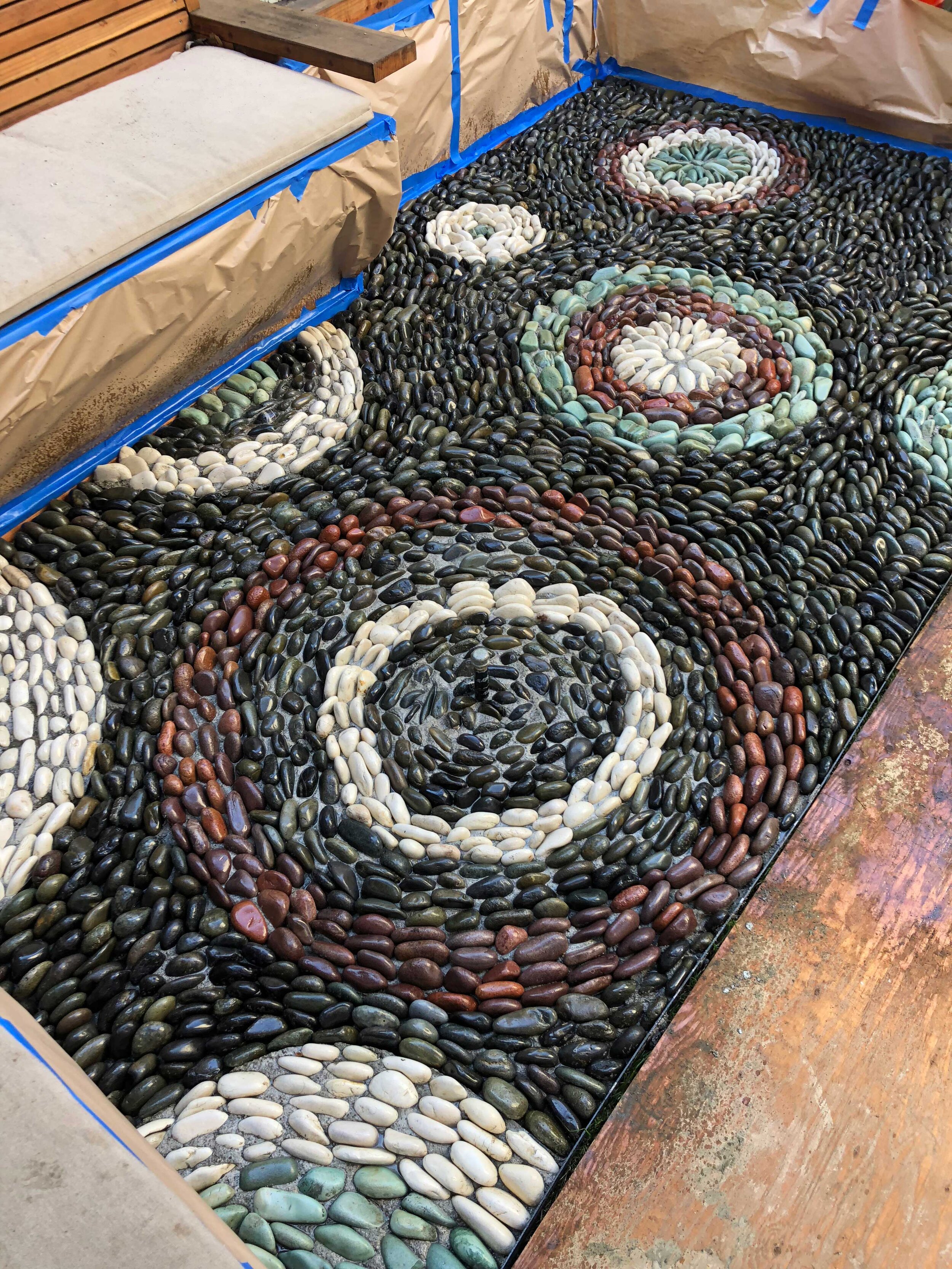 Francisco's Gardening and Maintenance -Mosaic Inspired Pebble Paving - Gardeners in Marin, Landscapers in Marin 13.jpg