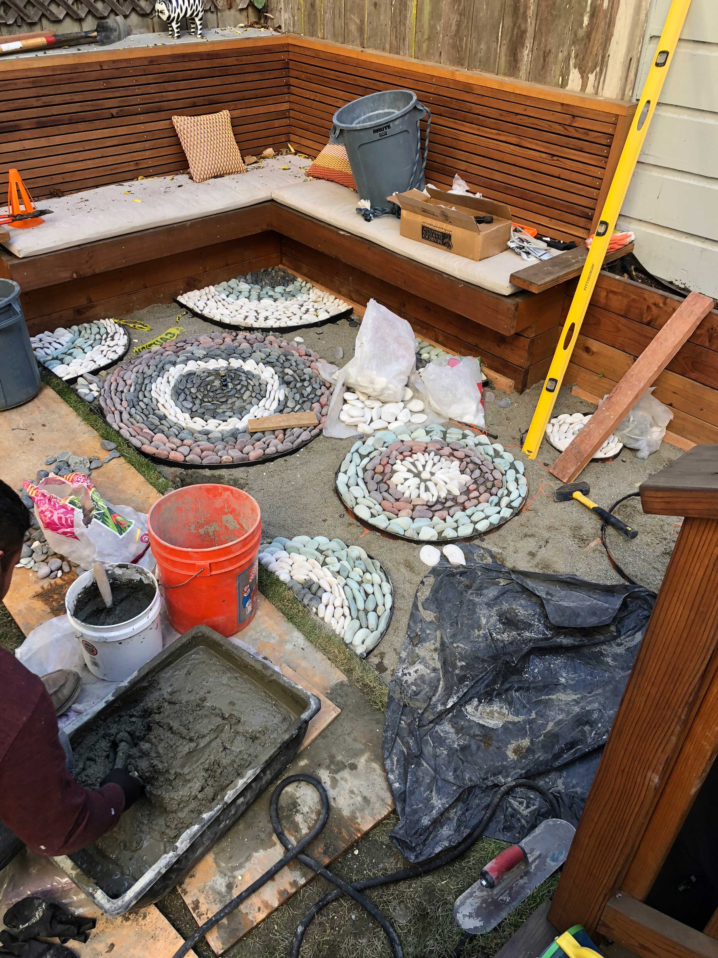 Francisco's Gardening and Maintenance -Mosaic Inspired Pebble Paving - Gardeners in Marin, Landscapers in Marin 4.jpg