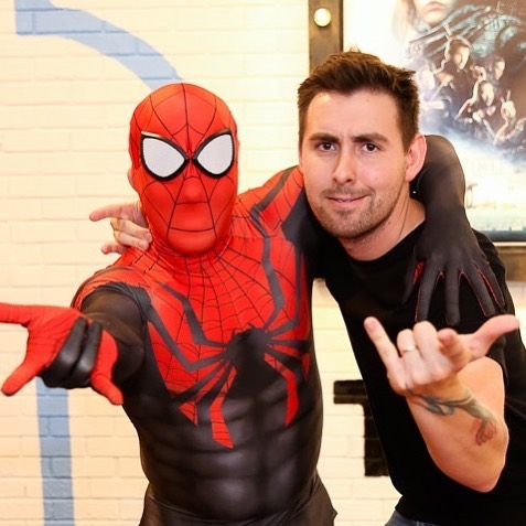 Me and my best friend, spider man... can’t wait for this Sunday at @bethanytv & @bethany_kids for AT THE MOVIES!
