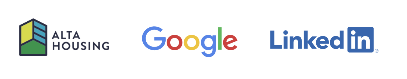 Alta Housing, Google, LinkedIn