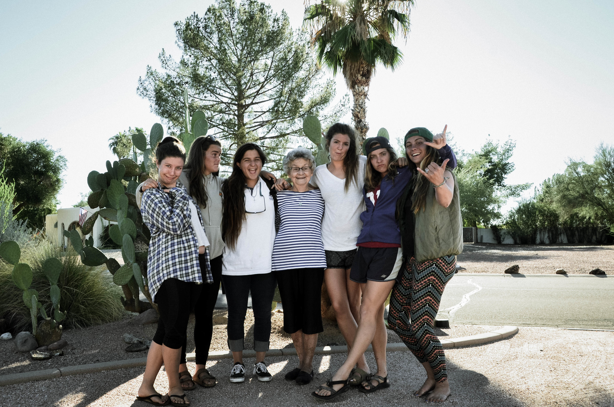 The RT girls with Sally, Kate's grandma. What a legend. 