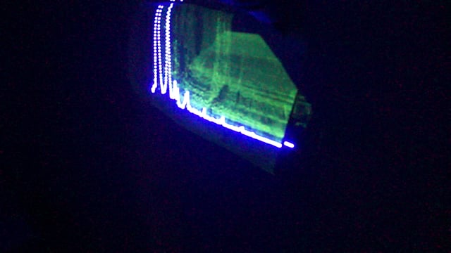 Laser test on glow paint 1