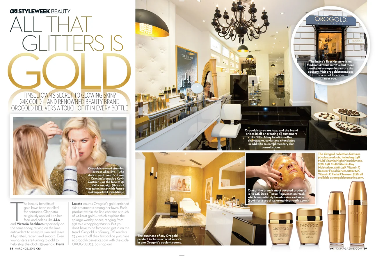 OK! magazine: Beauty, Orogold