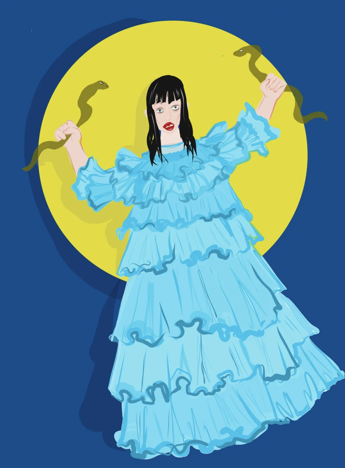 Snake Goddess Wears Molly Goddard AW17