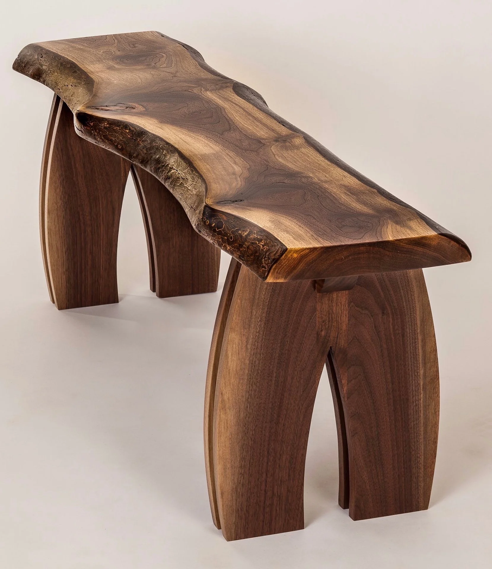 Live Edge Walnut Bench