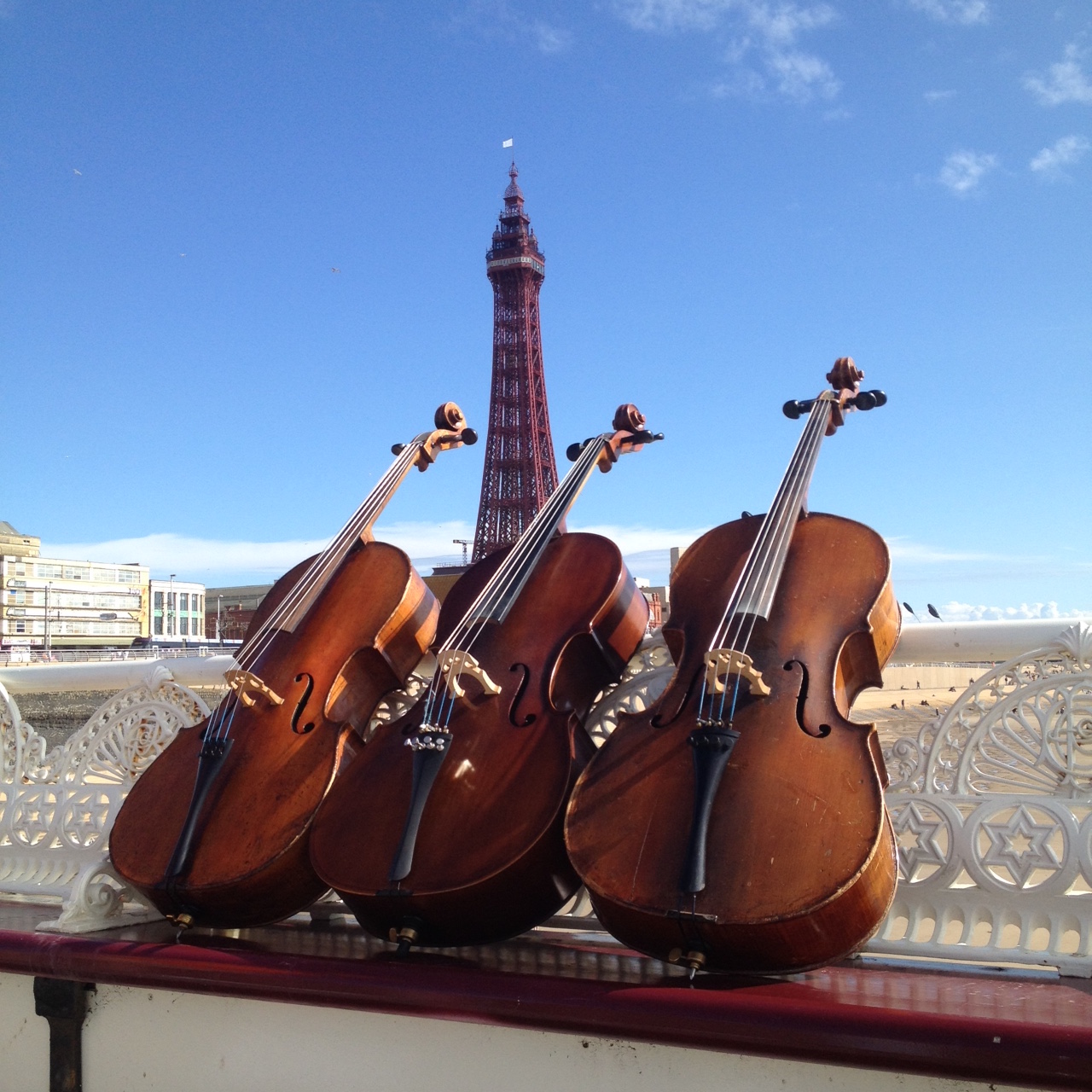 Relaxing on Blackpool North at the finish line