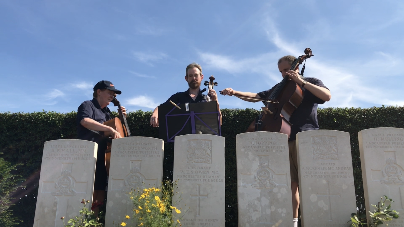 The grave of Wilfred Owen