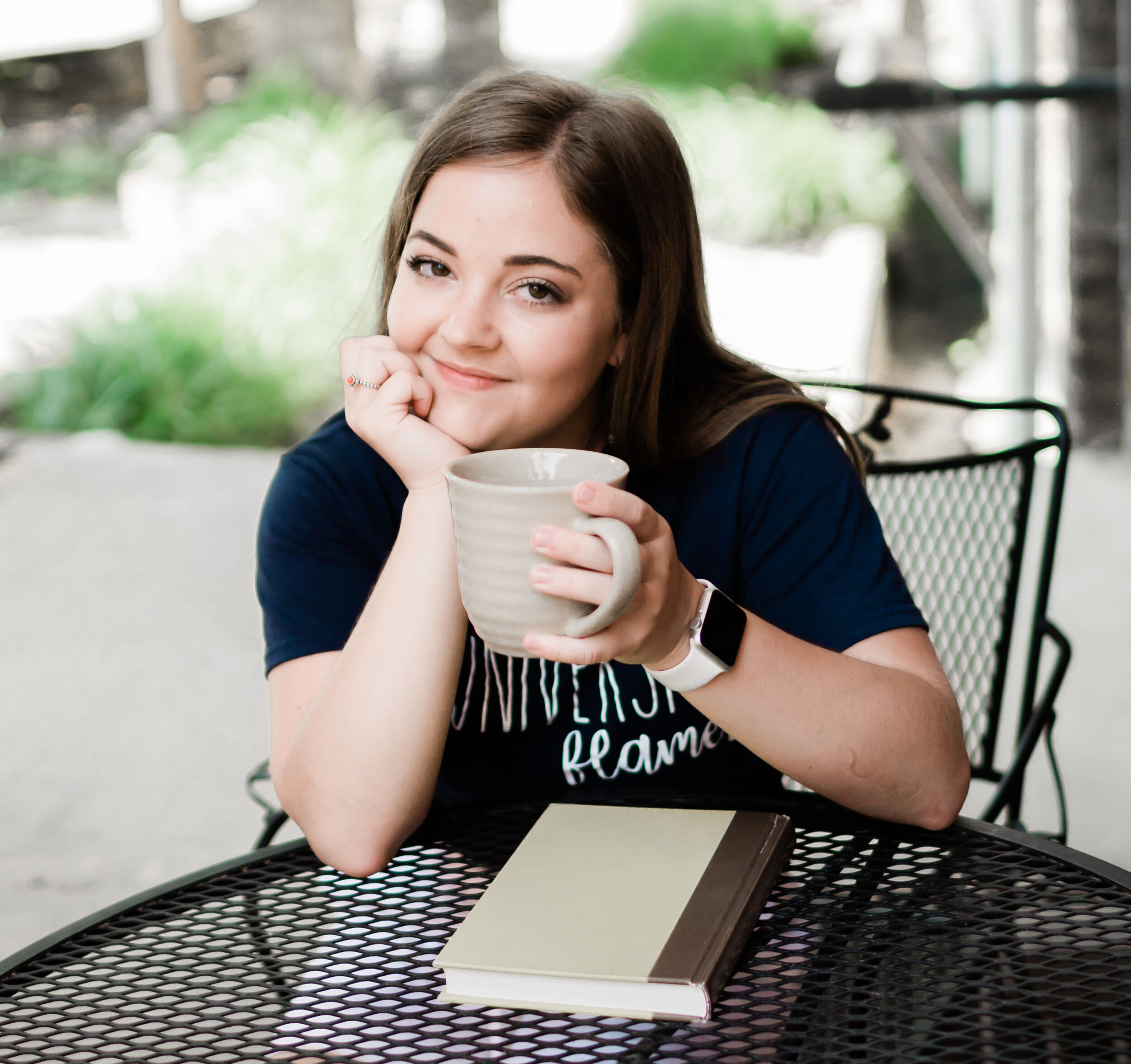 high school senior at coffeehouse in Cleveland Tennessee